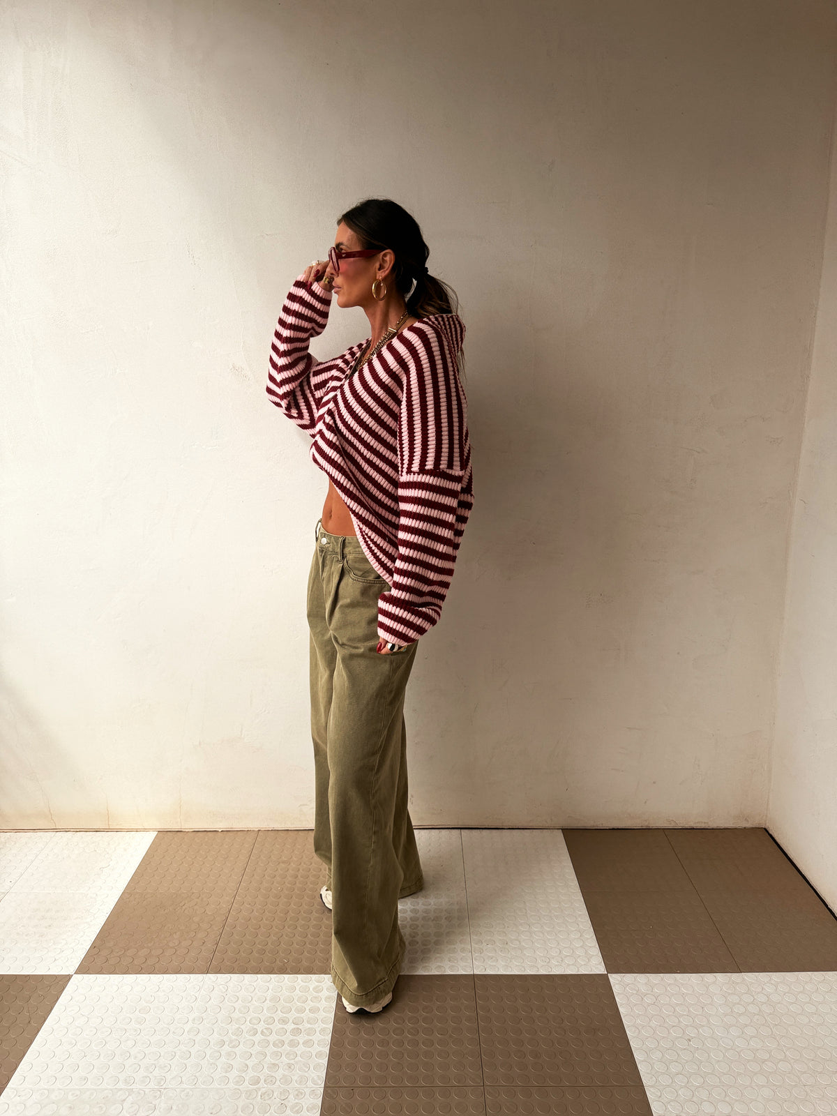 Zane Striped Zipup