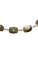 Load image into Gallery viewer, Turquoise Oval Chain Belt
