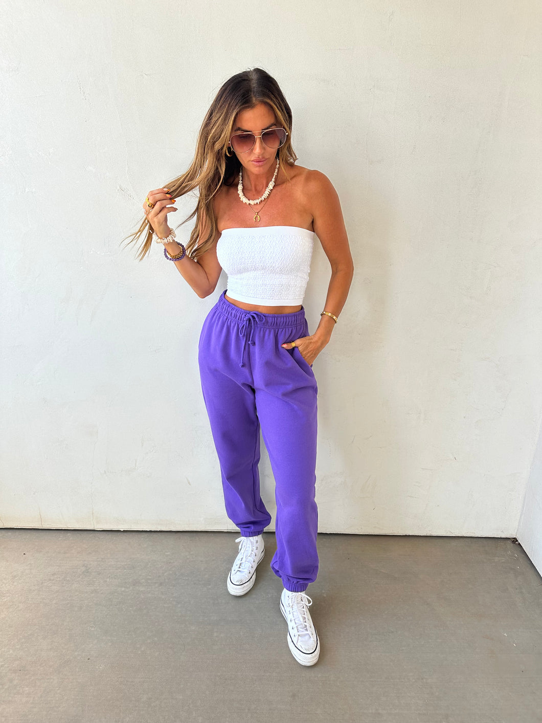 Bright Soul Sweatpants- Grape Soda