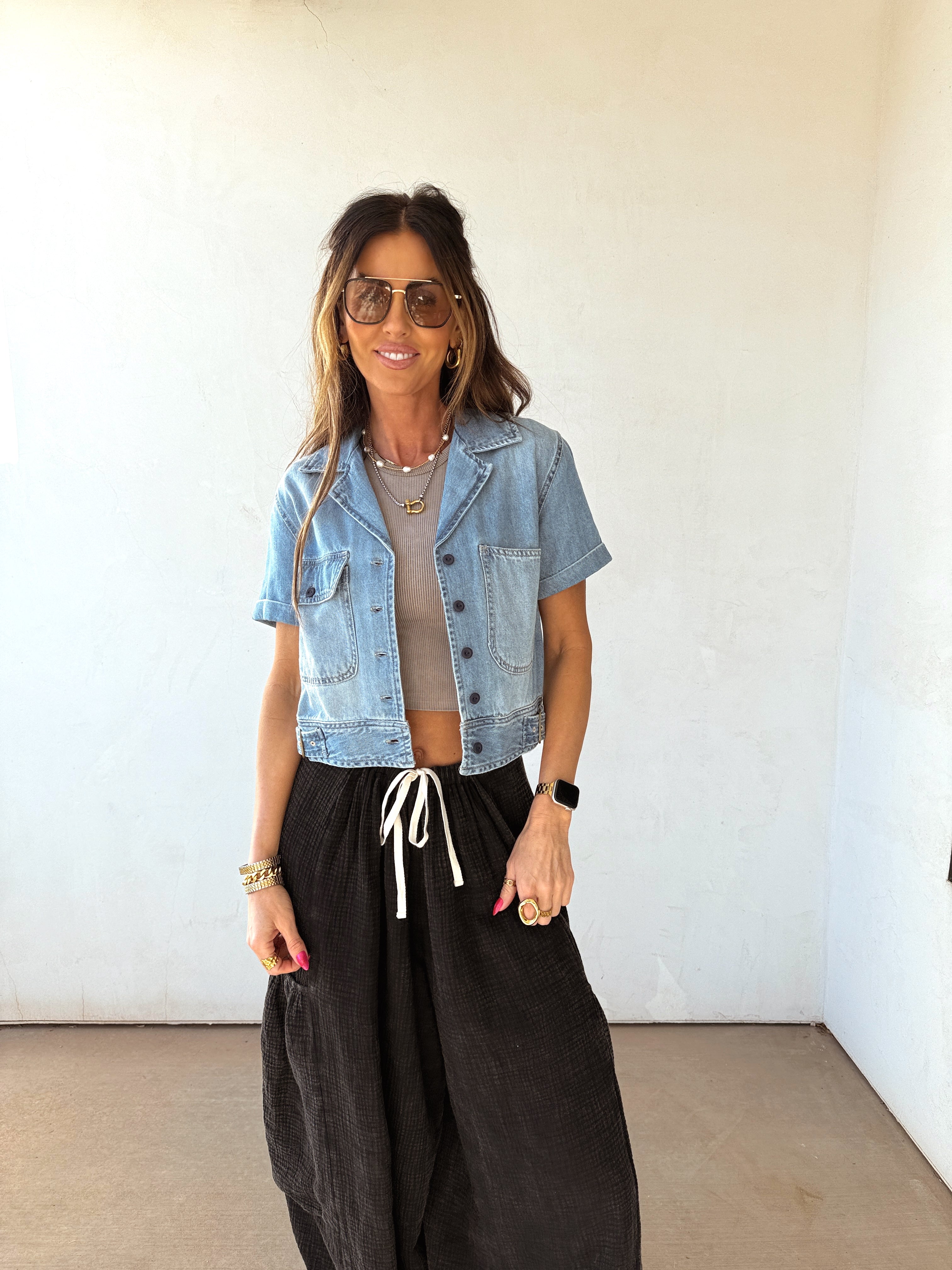 Easy Hour Denim Top