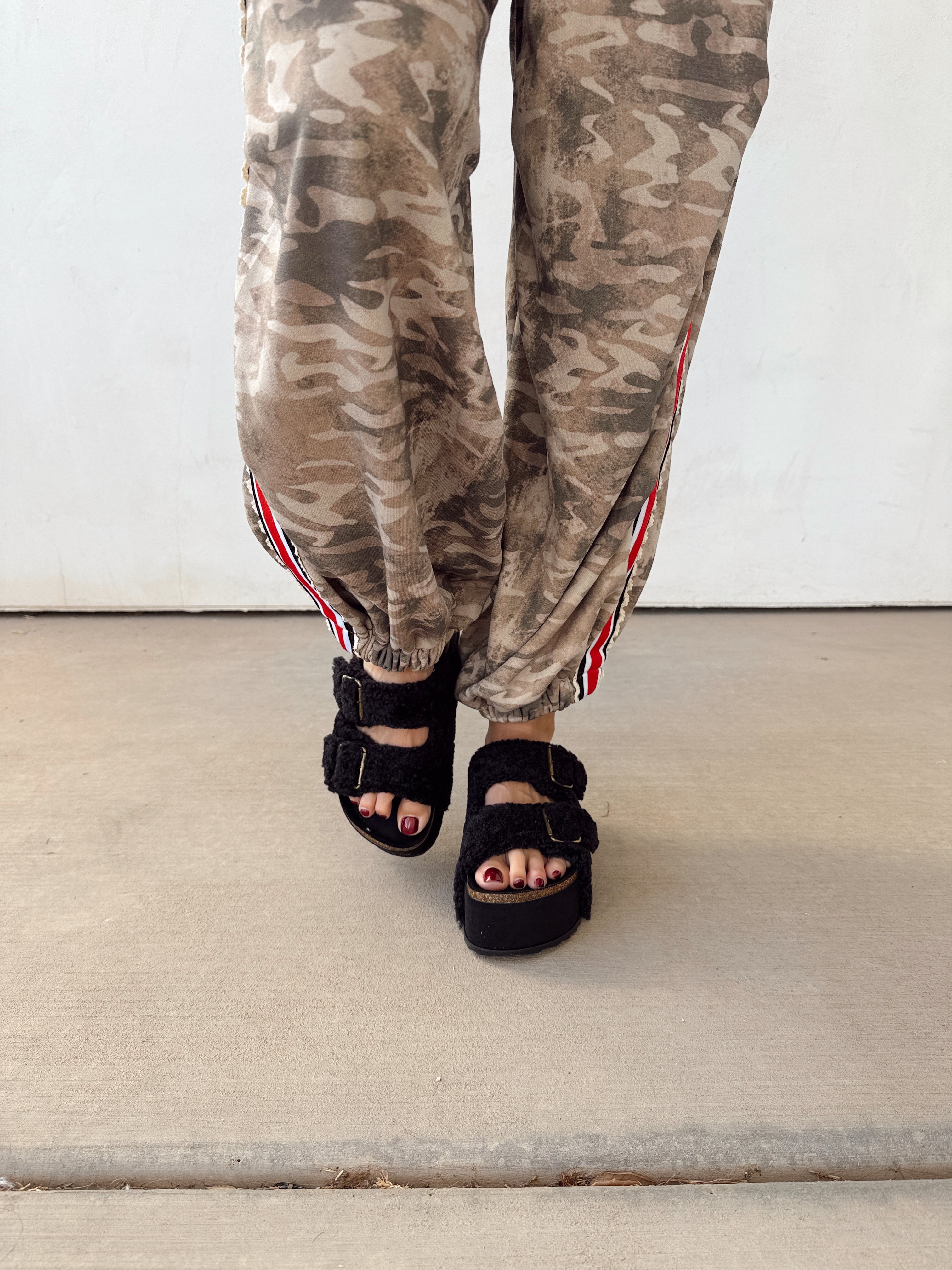 Get Cozy Sherpa Platform Sandals