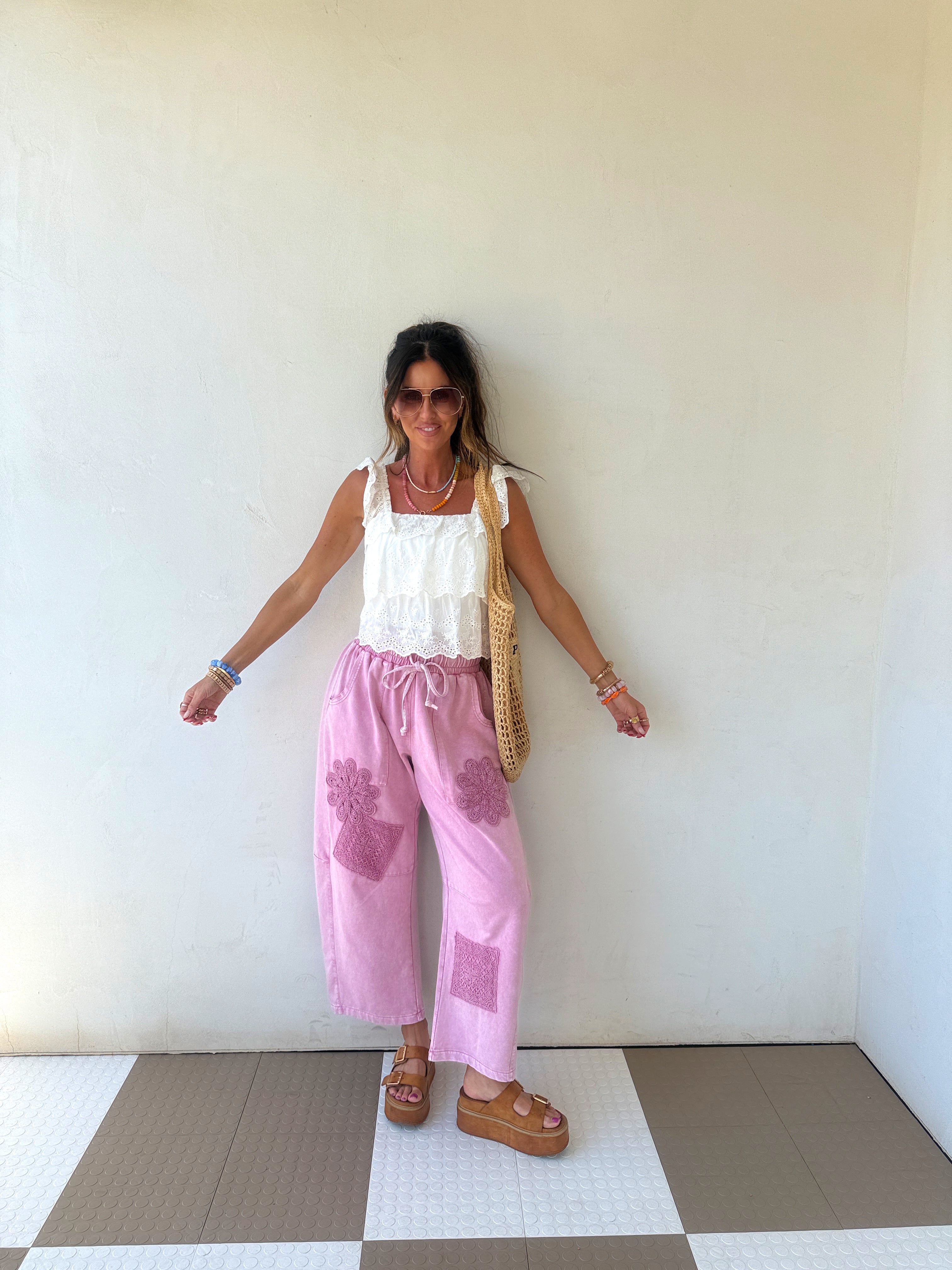 Flower Child Barrel Pants