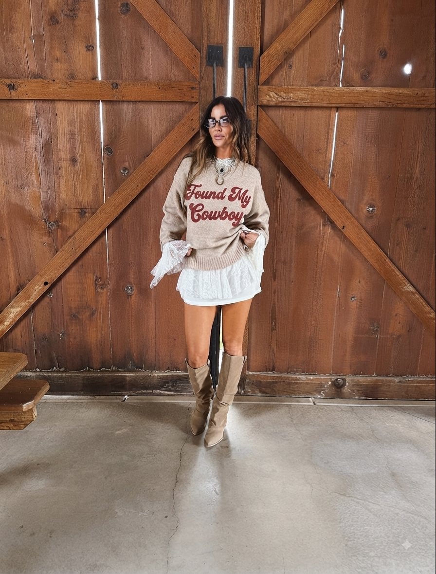 Found My Cowboy Sweater