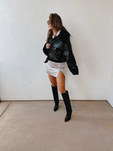 Load image into Gallery viewer, Dove Leather Bomber Jacket

