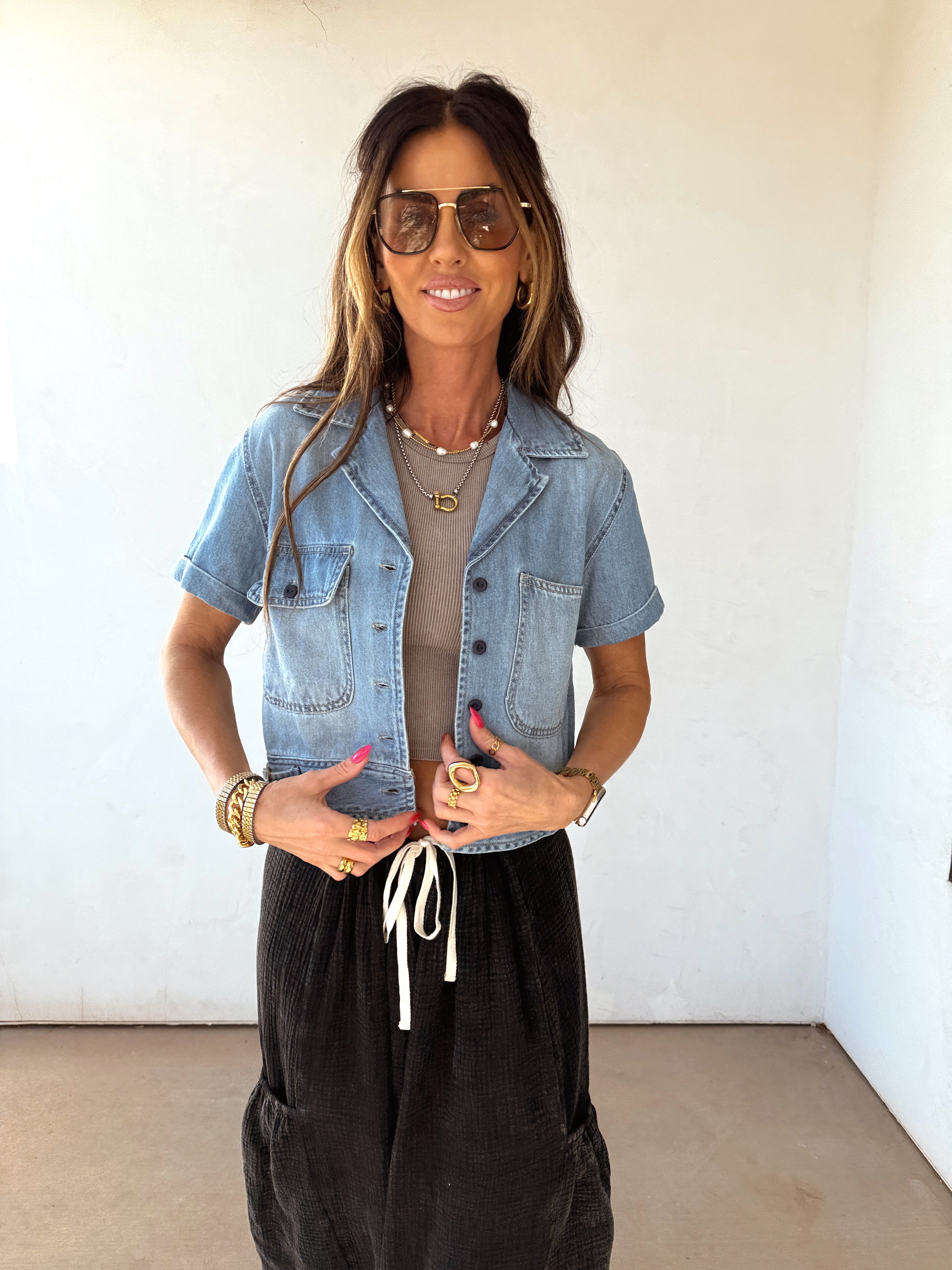 Easy Hour Denim Top