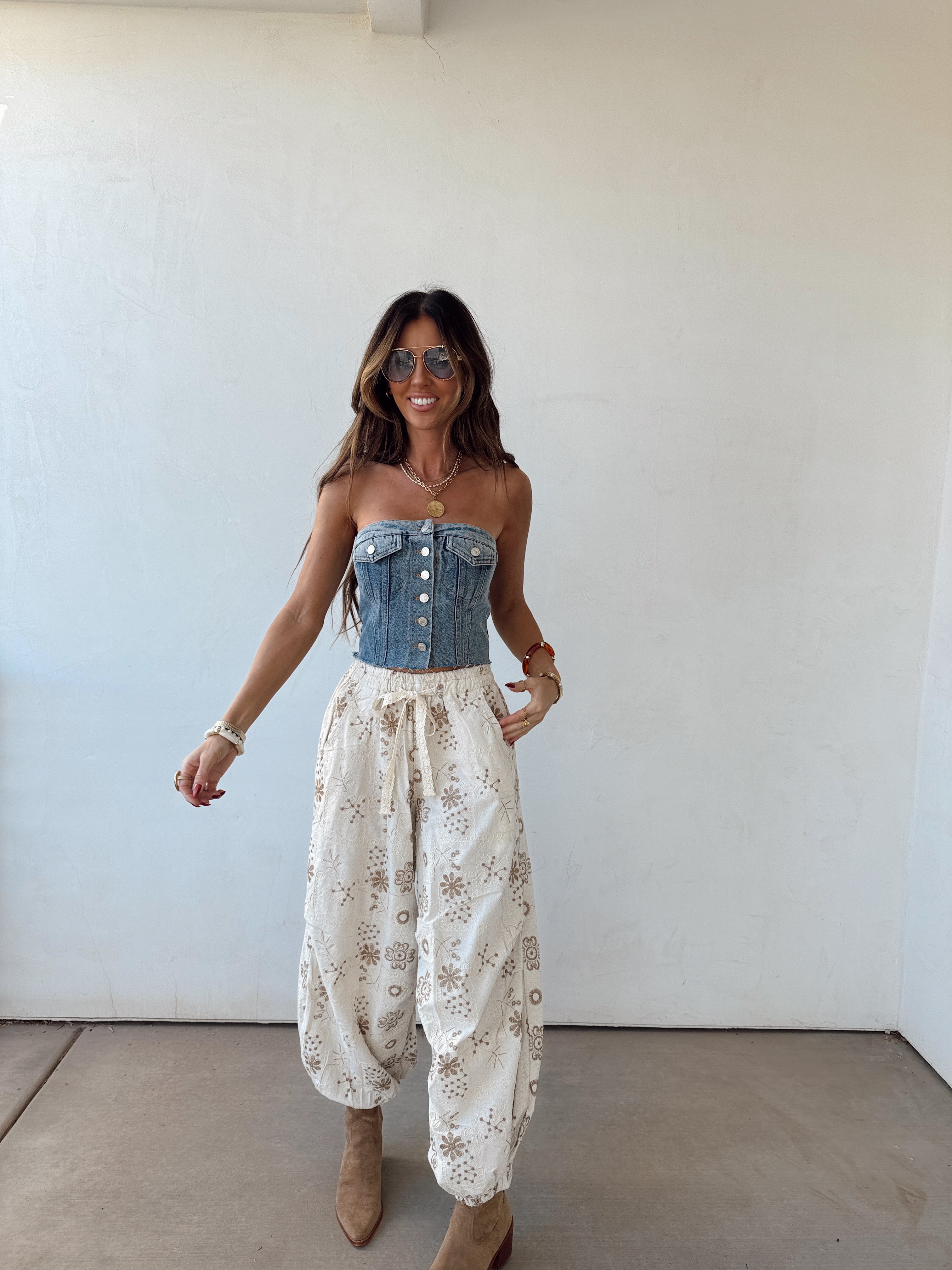 Billie Denim Corset Top