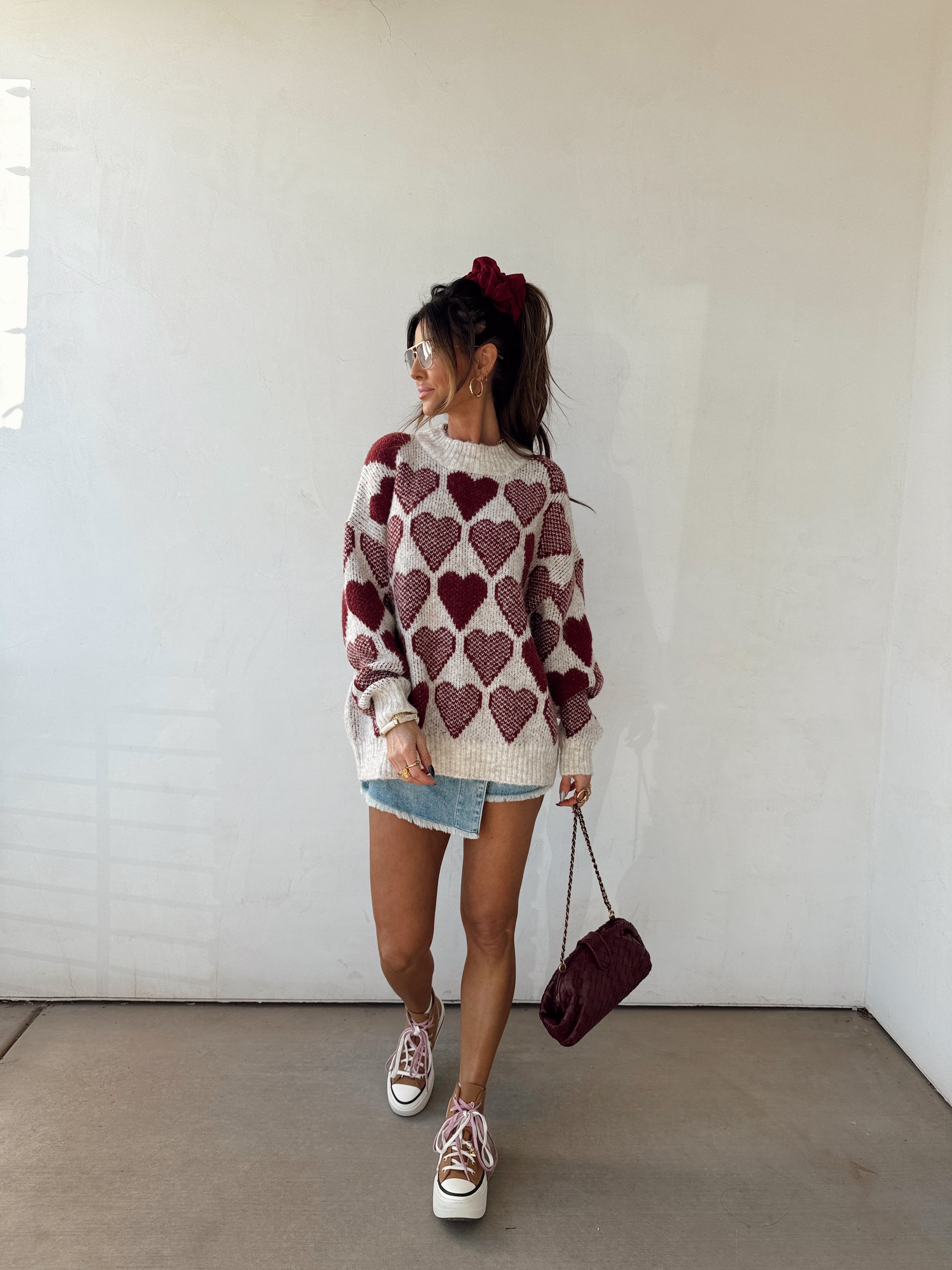 Vintage Hearts Sweater
