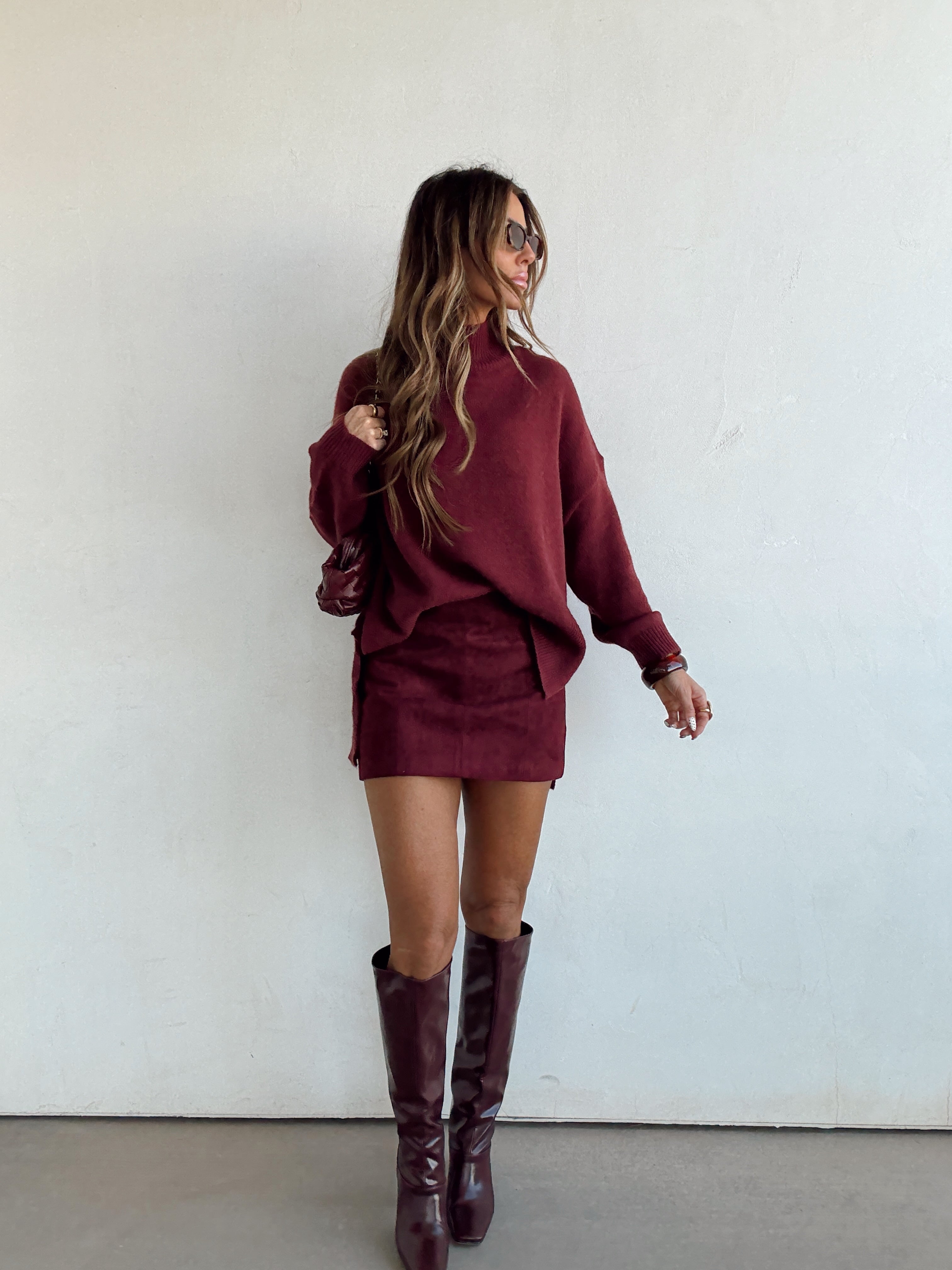 Burgundy Moon Sweater
