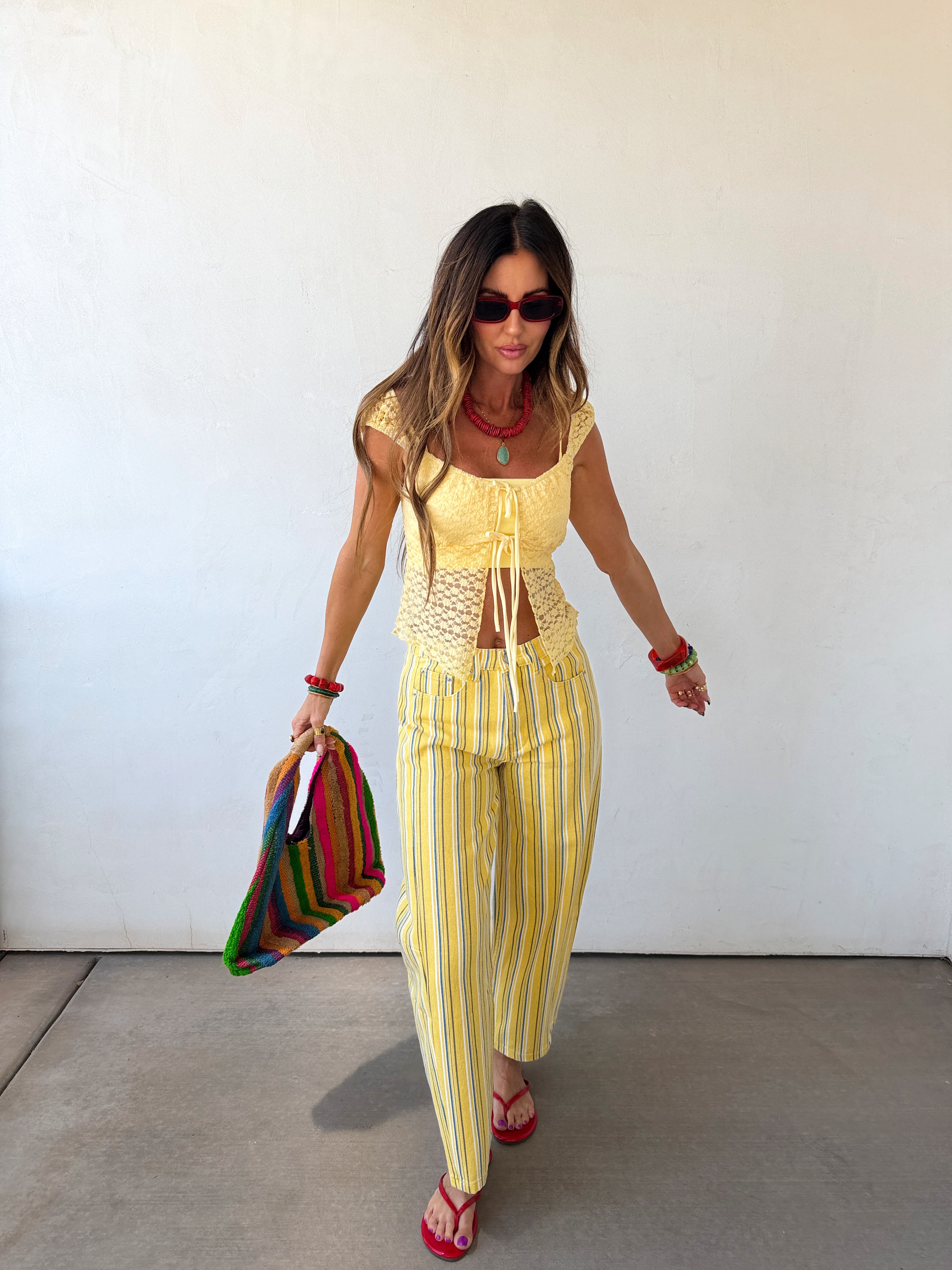 Sorrento Stripe Barrel Jeans