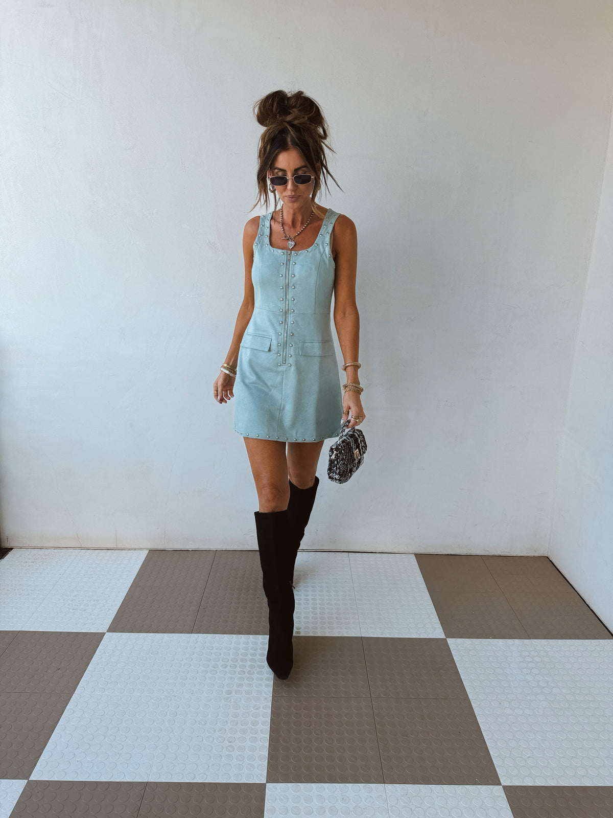 Blue Steele Mini Dress