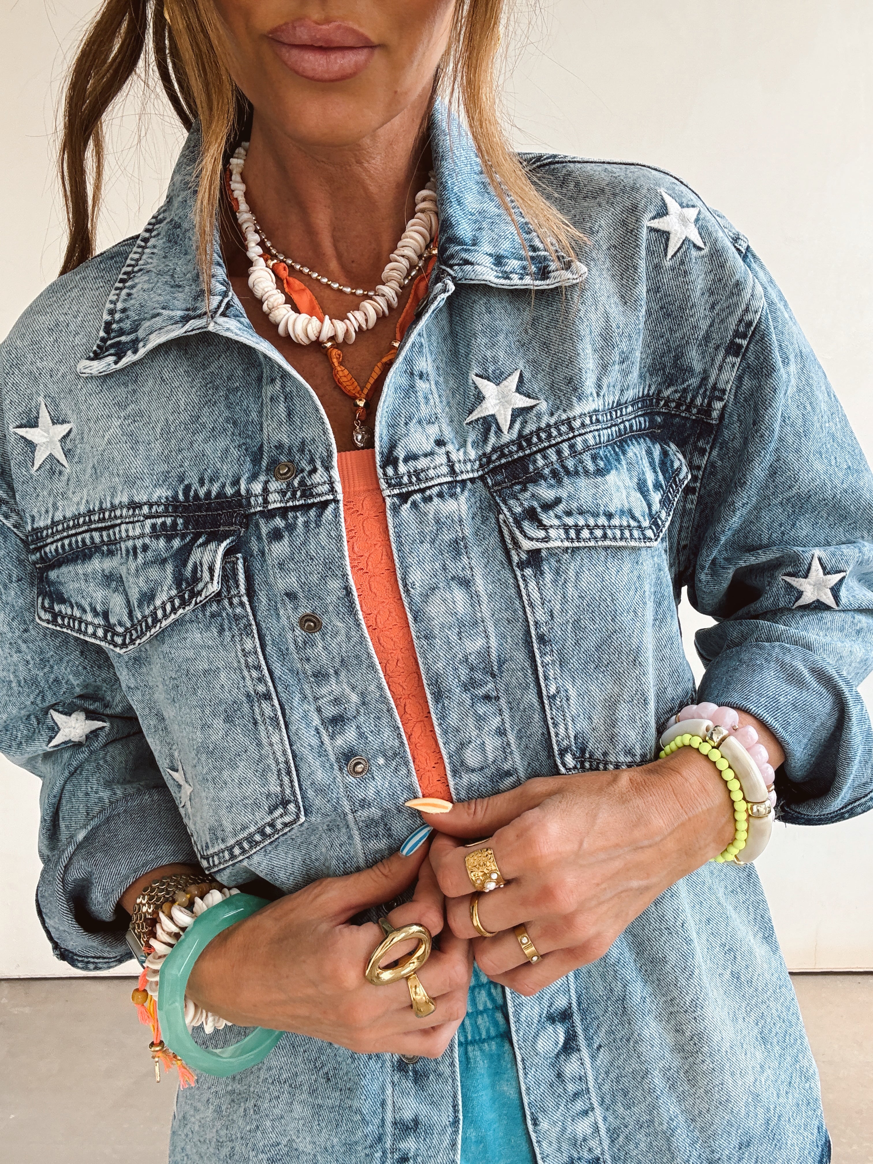 Milky Way Denim Shacket