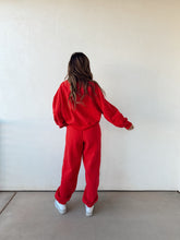 Load image into Gallery viewer, Varsity Sweat Set//Red
