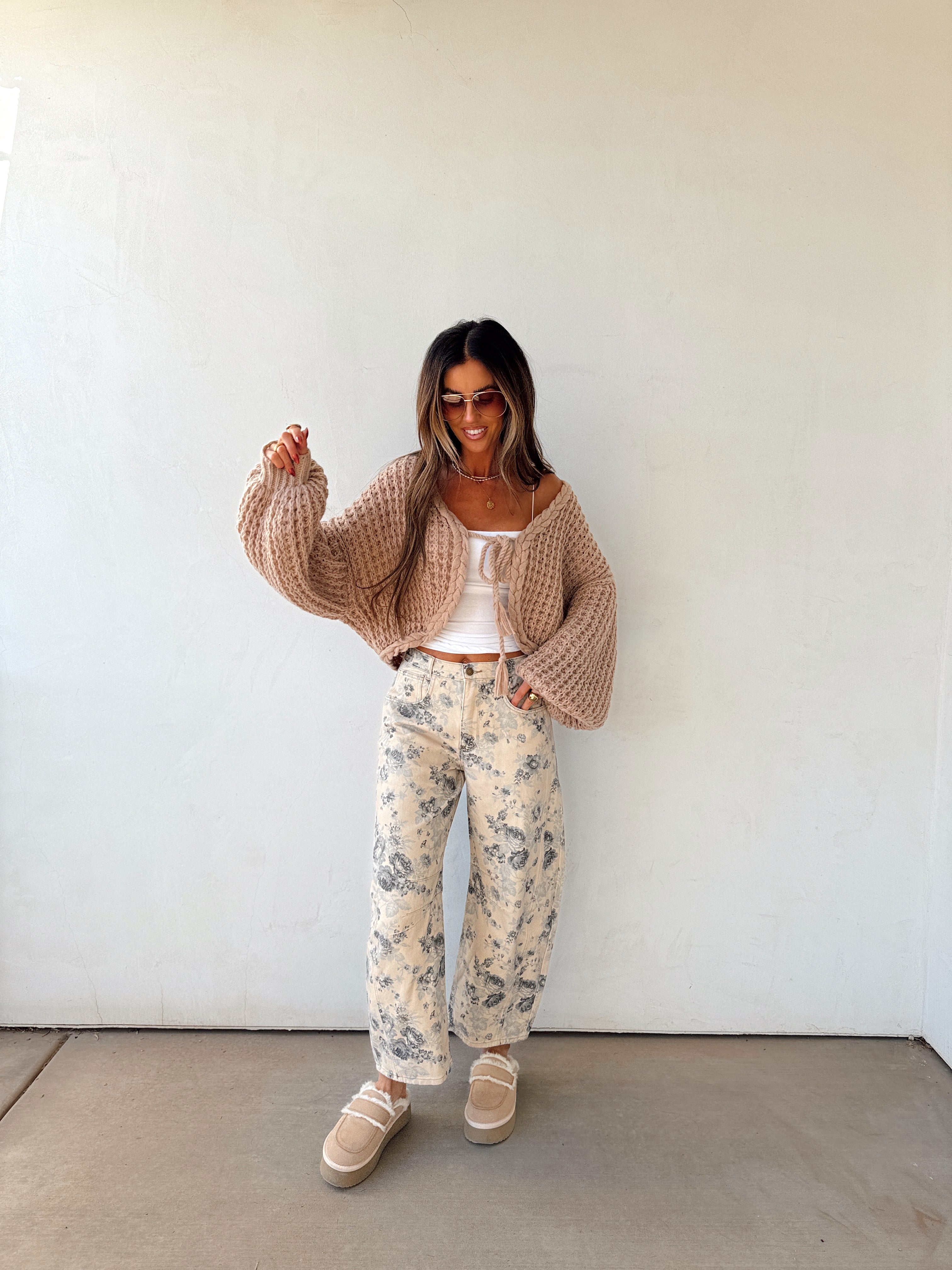 Winter Rose Barrel Jeans