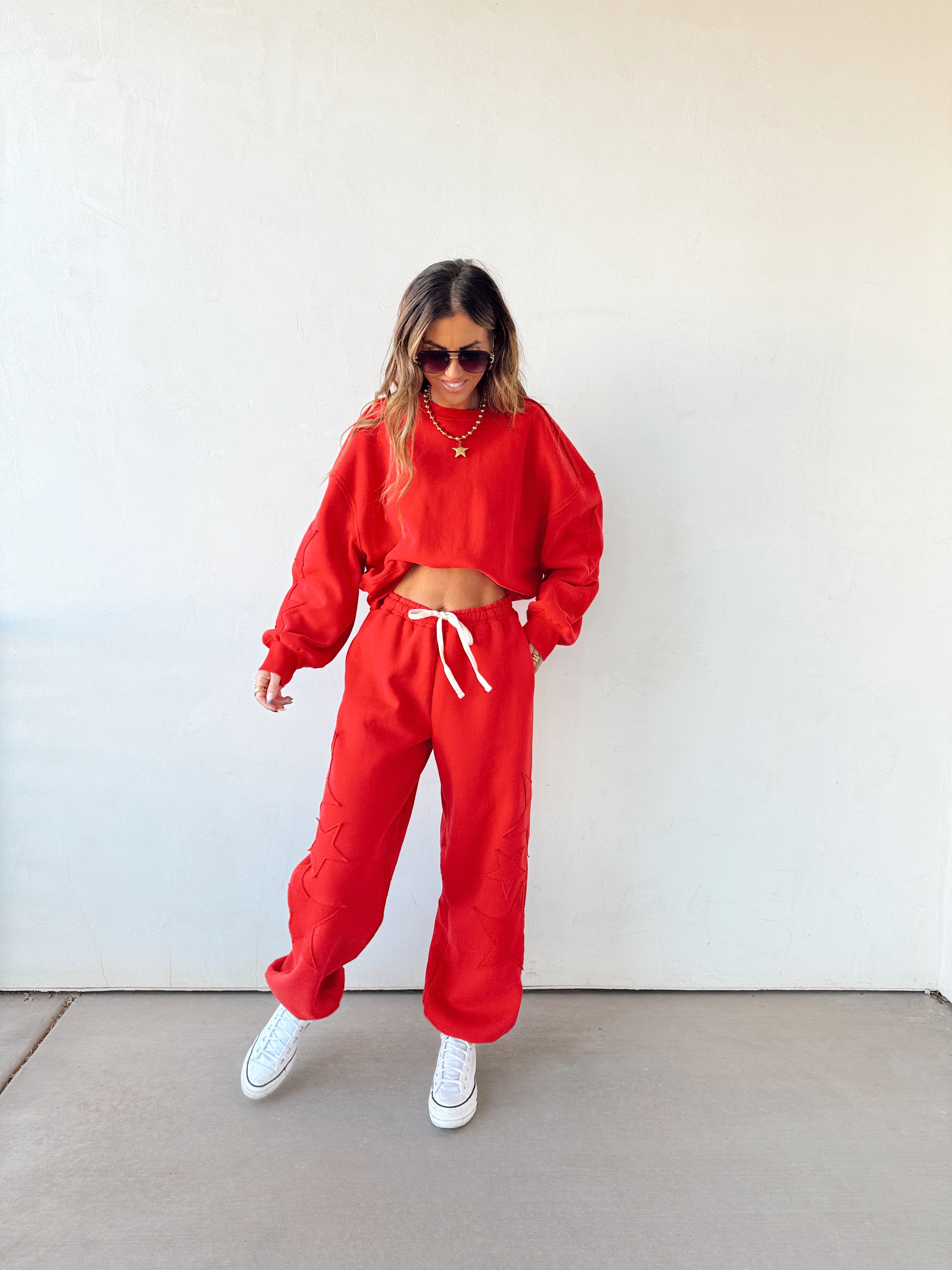 Varsity Sweat Set//Red