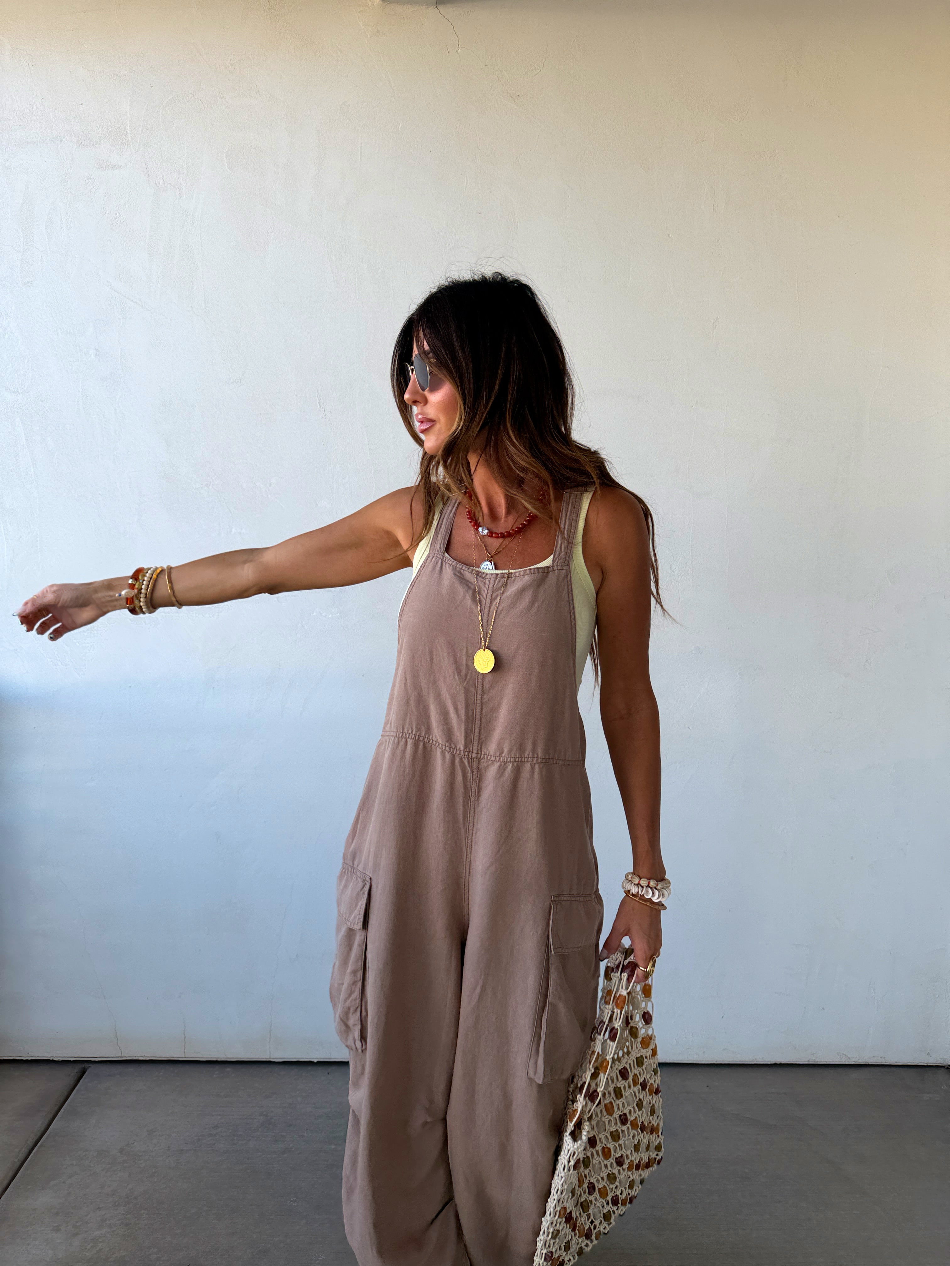 Cool-Girl Cargo Overalls