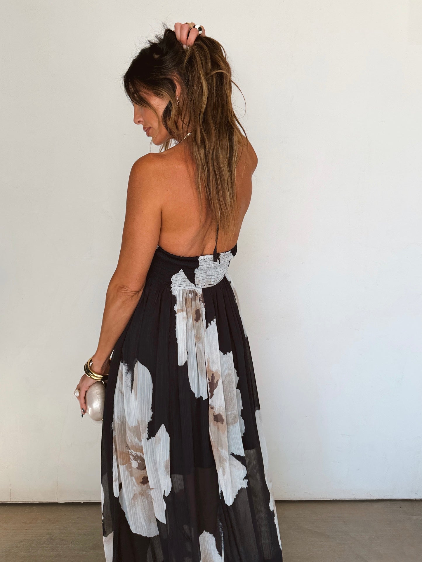 Shadow Bloom Maxi Dress