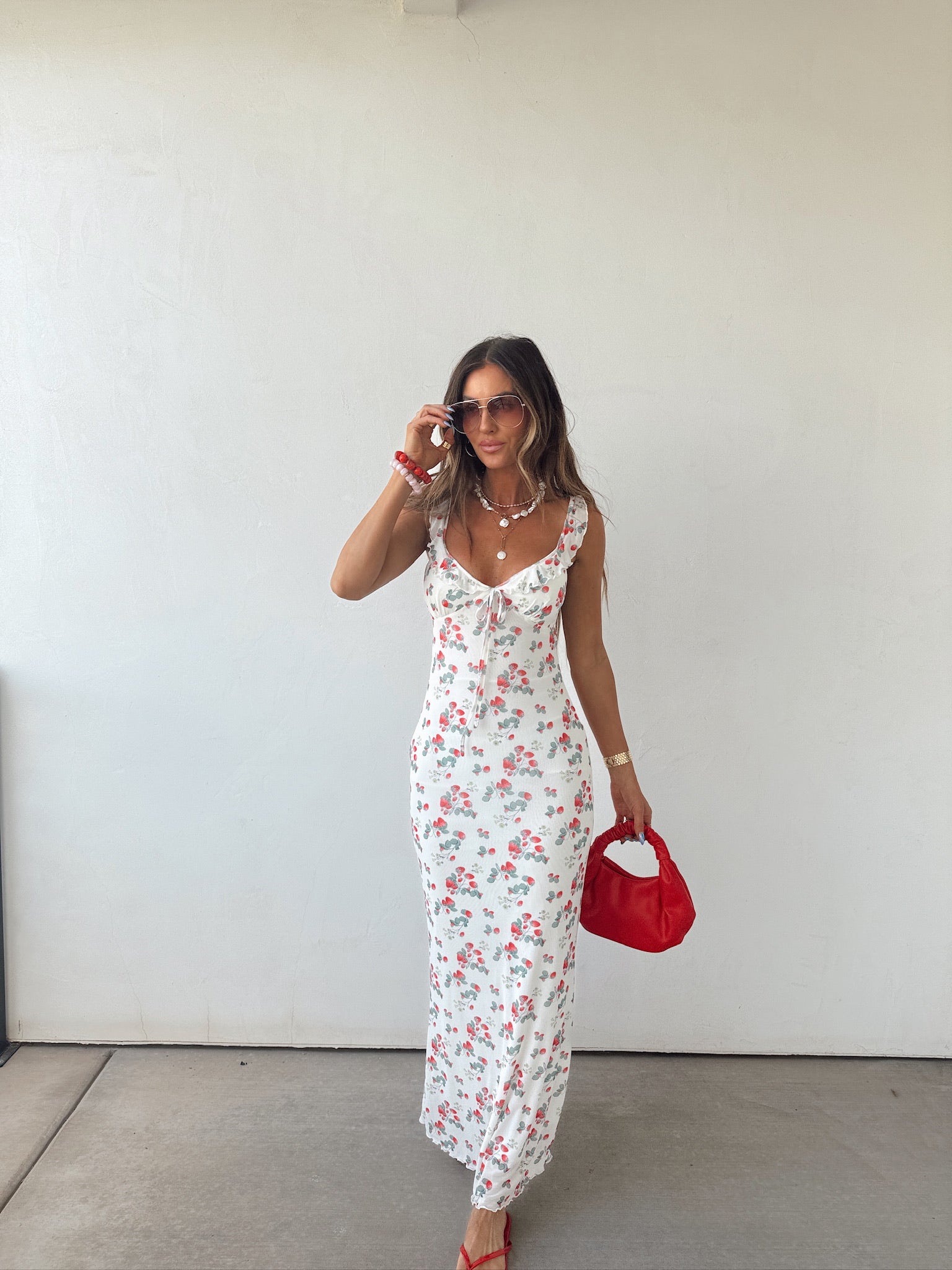 Strawberry Picking Maxi Dress