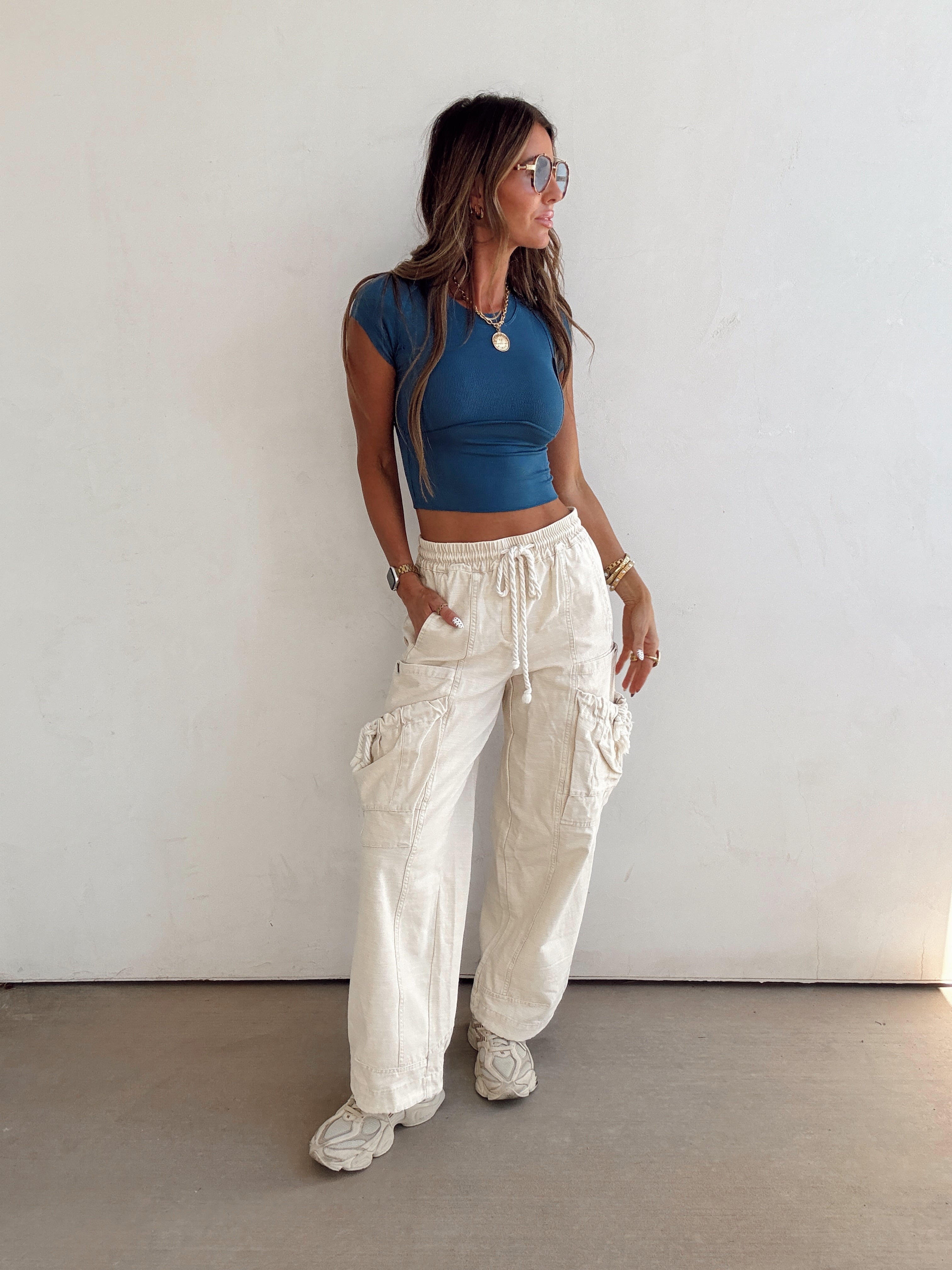 Hallie Top// Slate Blue