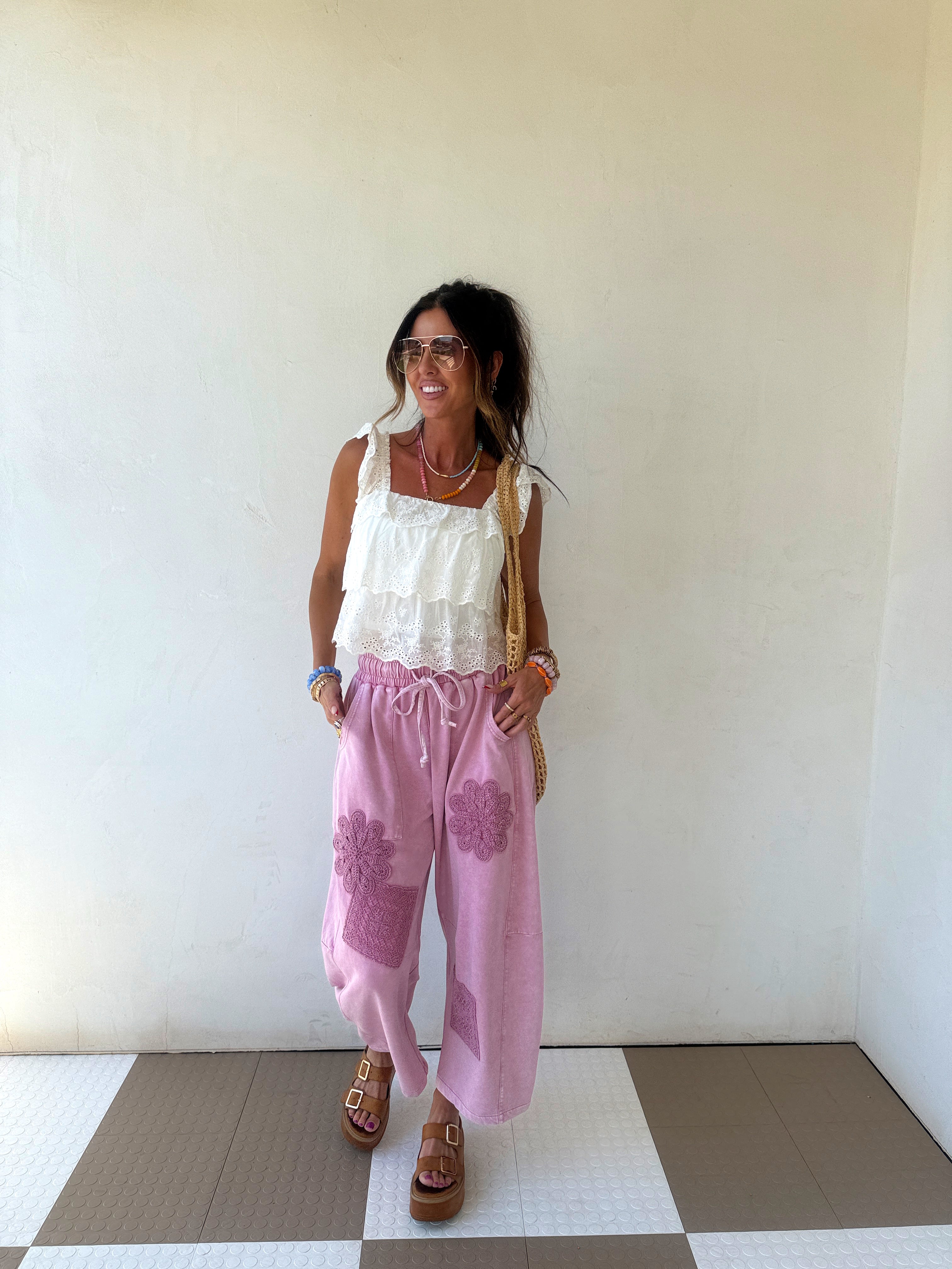 Flower Child Barrel Pants