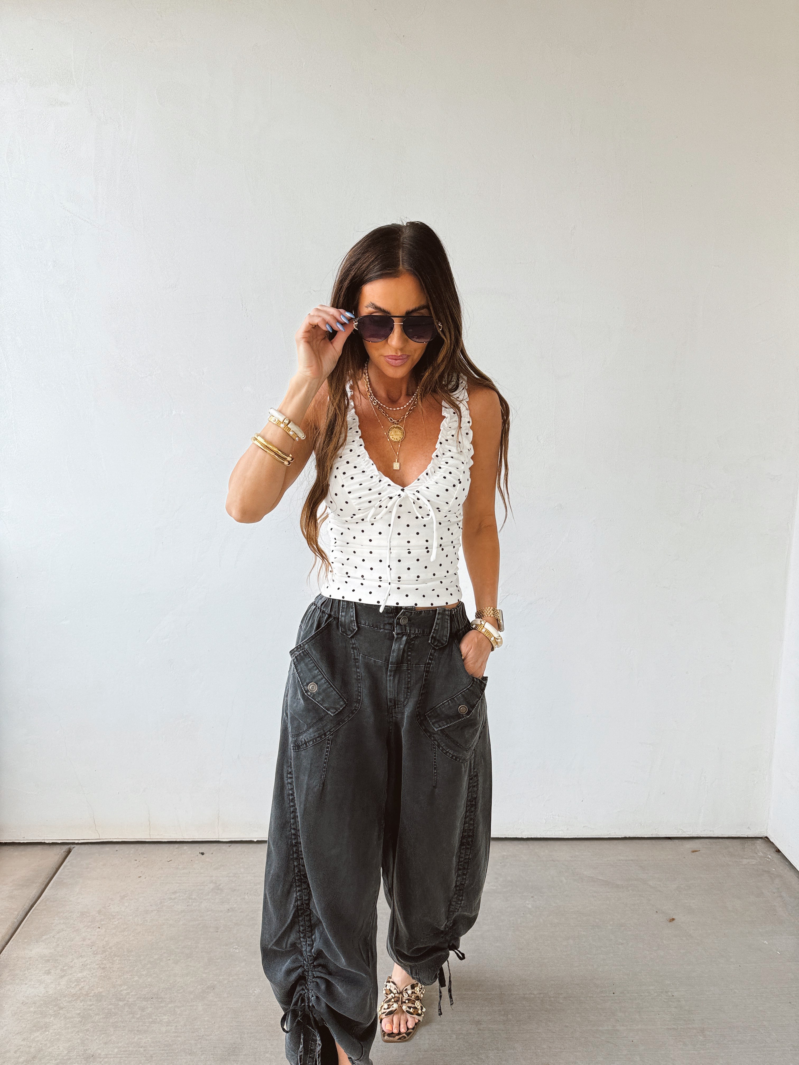Josie Polka Dot Tank – Copper + Cloth