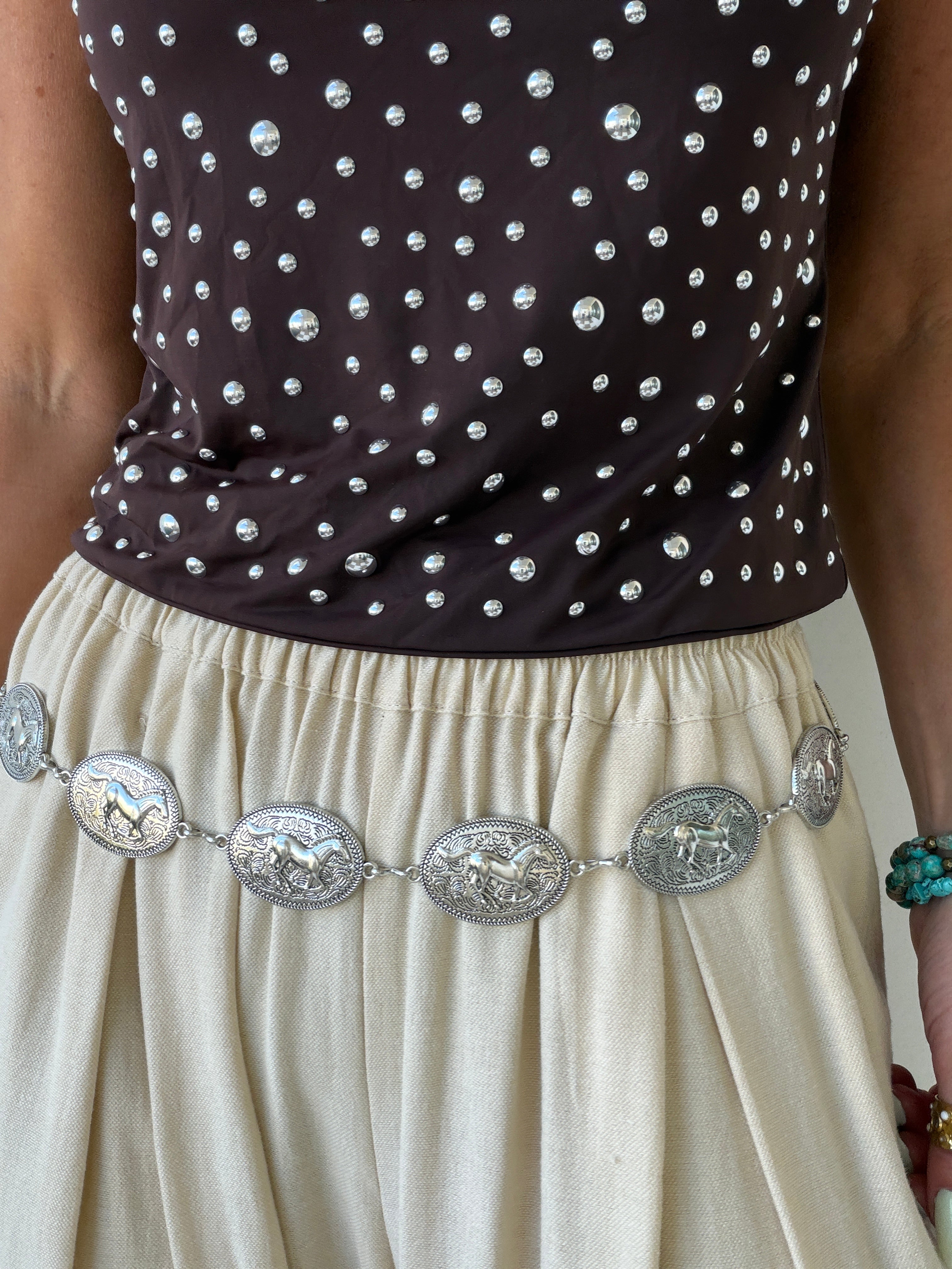 Pony Coin Concho Belt