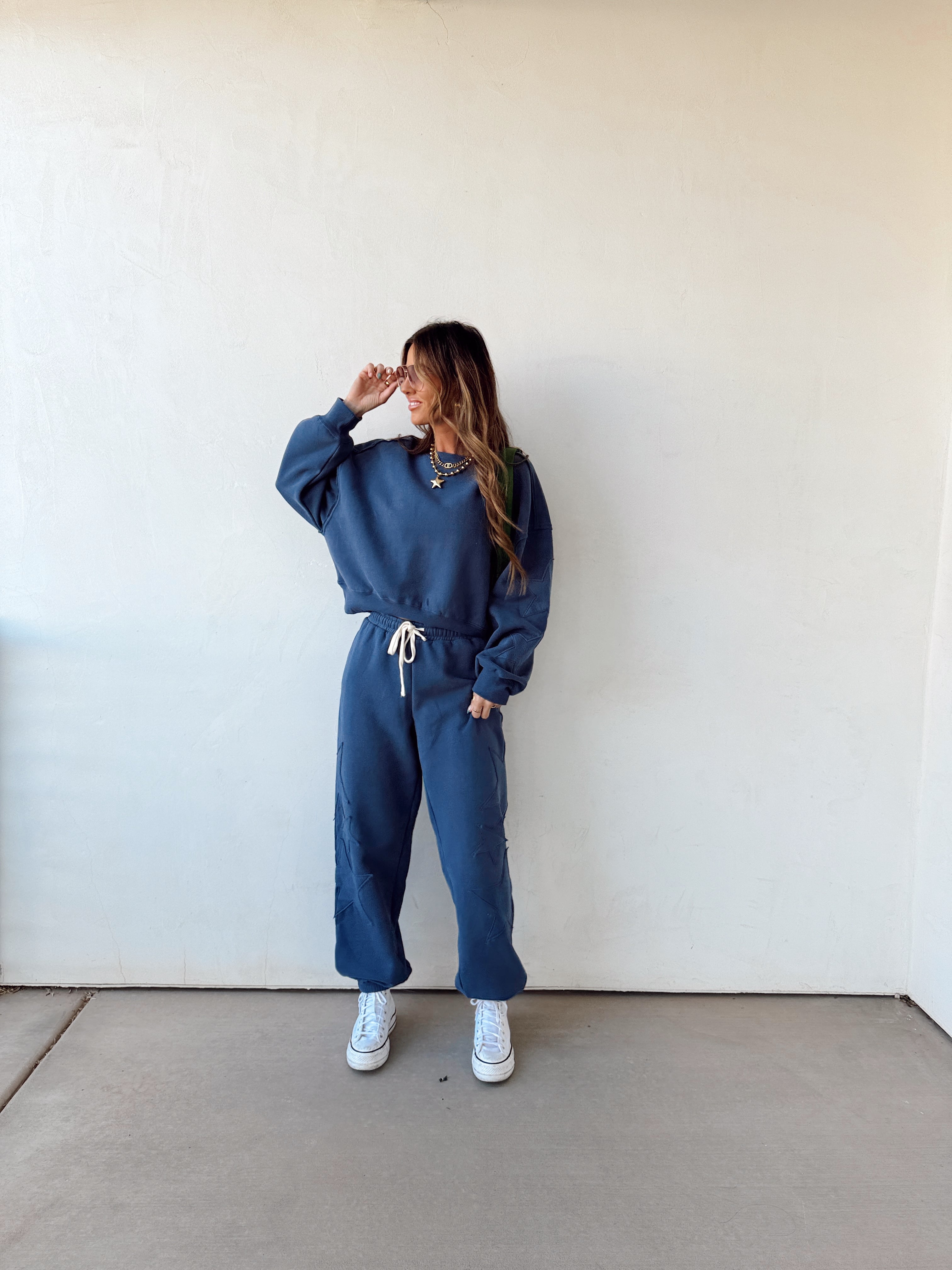 Varsity Sweat Set//Navy