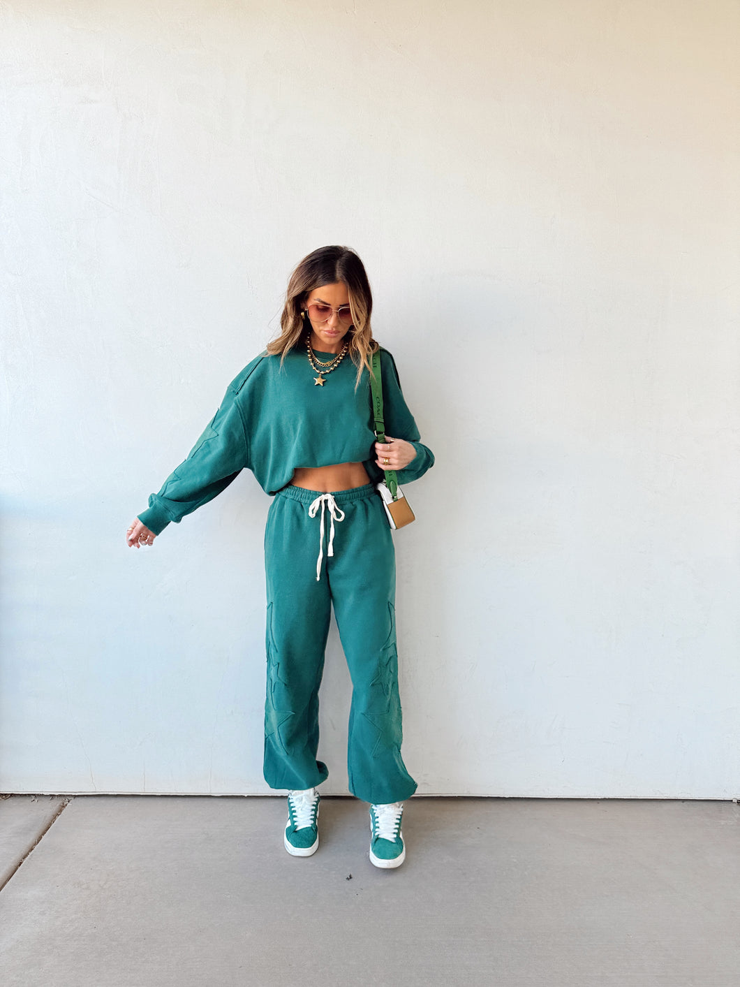 Varsity Sweat Set//Forest
