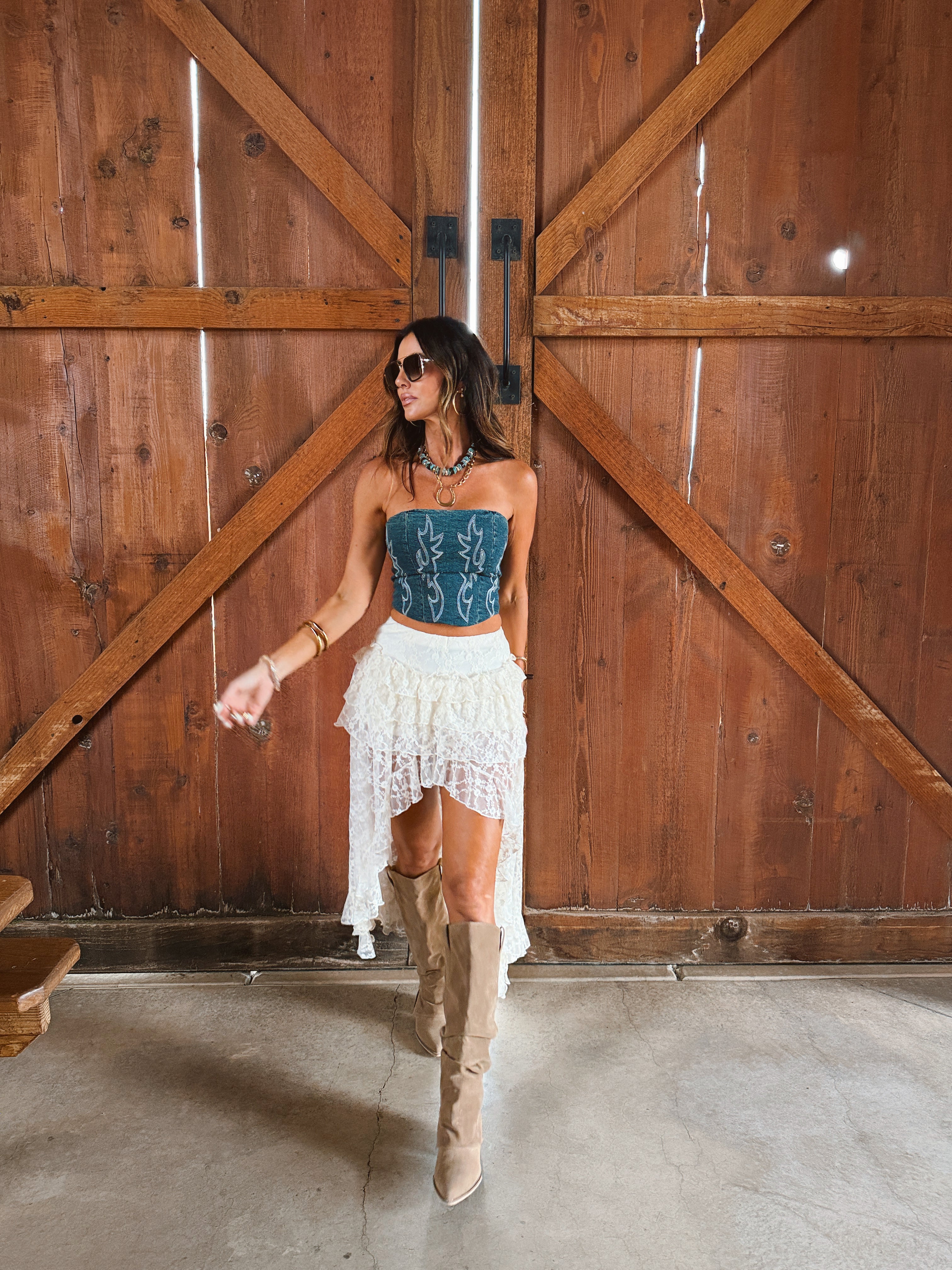 Prairie Lace Maxi Skirt