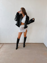 Load image into Gallery viewer, Dove Leather Bomber Jacket
