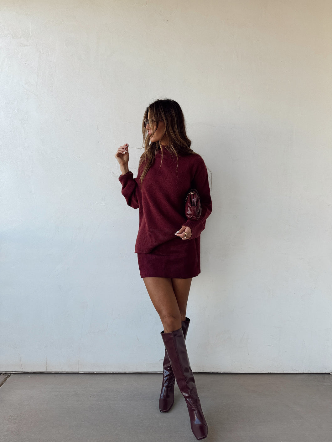 Burgundy Moon Sweater