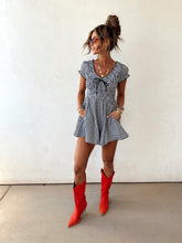 Load image into Gallery viewer, Annie Gingham Romper
