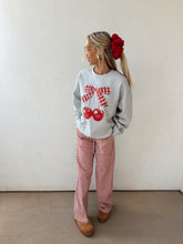 Load image into Gallery viewer, Cherry Gingham Bow Sweatshirt
