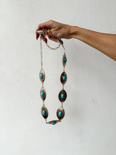 Load image into Gallery viewer, Turquoise Gold Oval Concho Belt
