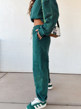 Load image into Gallery viewer, Varsity Sweat Set//Forest

