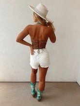 Load image into Gallery viewer, Cowboy Corset Top
