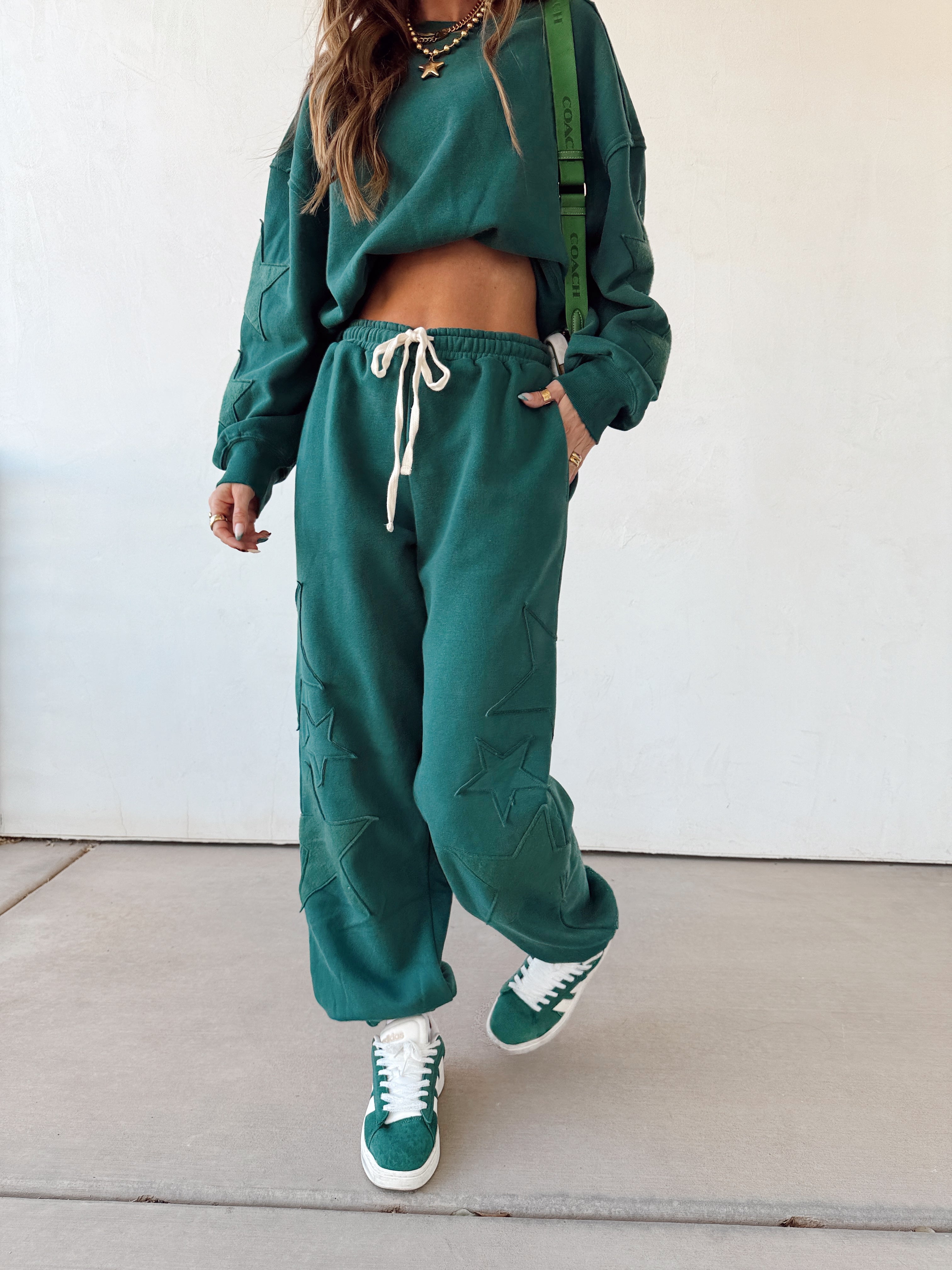 Varsity Sweat Set//Forest