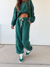 Load image into Gallery viewer, Varsity Sweat Set//Forest
