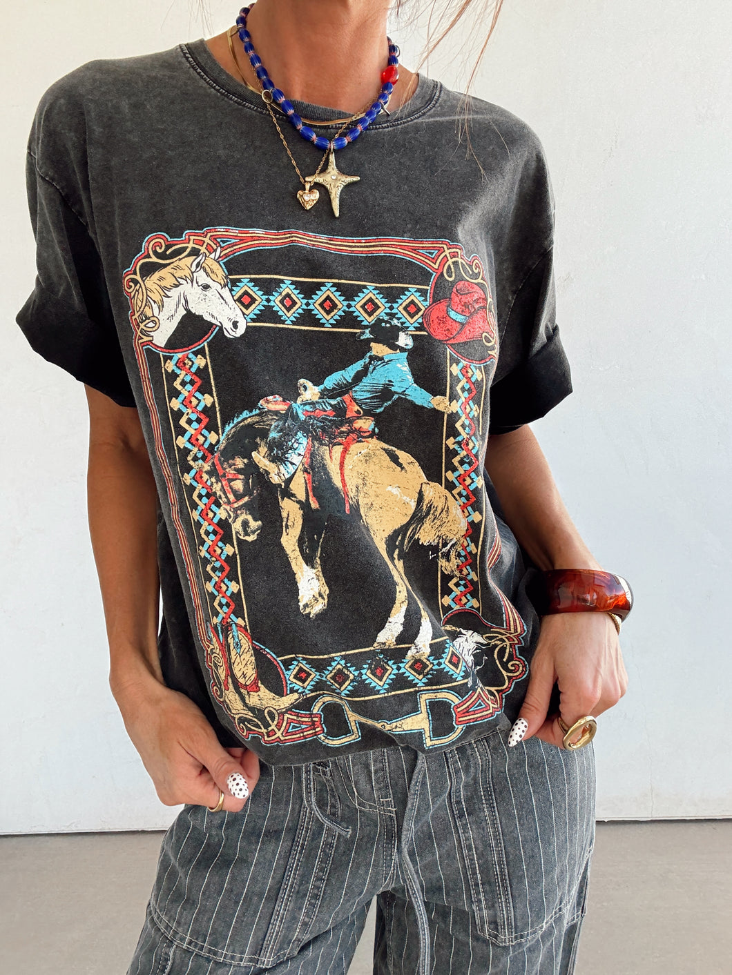 Save a Cowboy Graphic Tee//Black