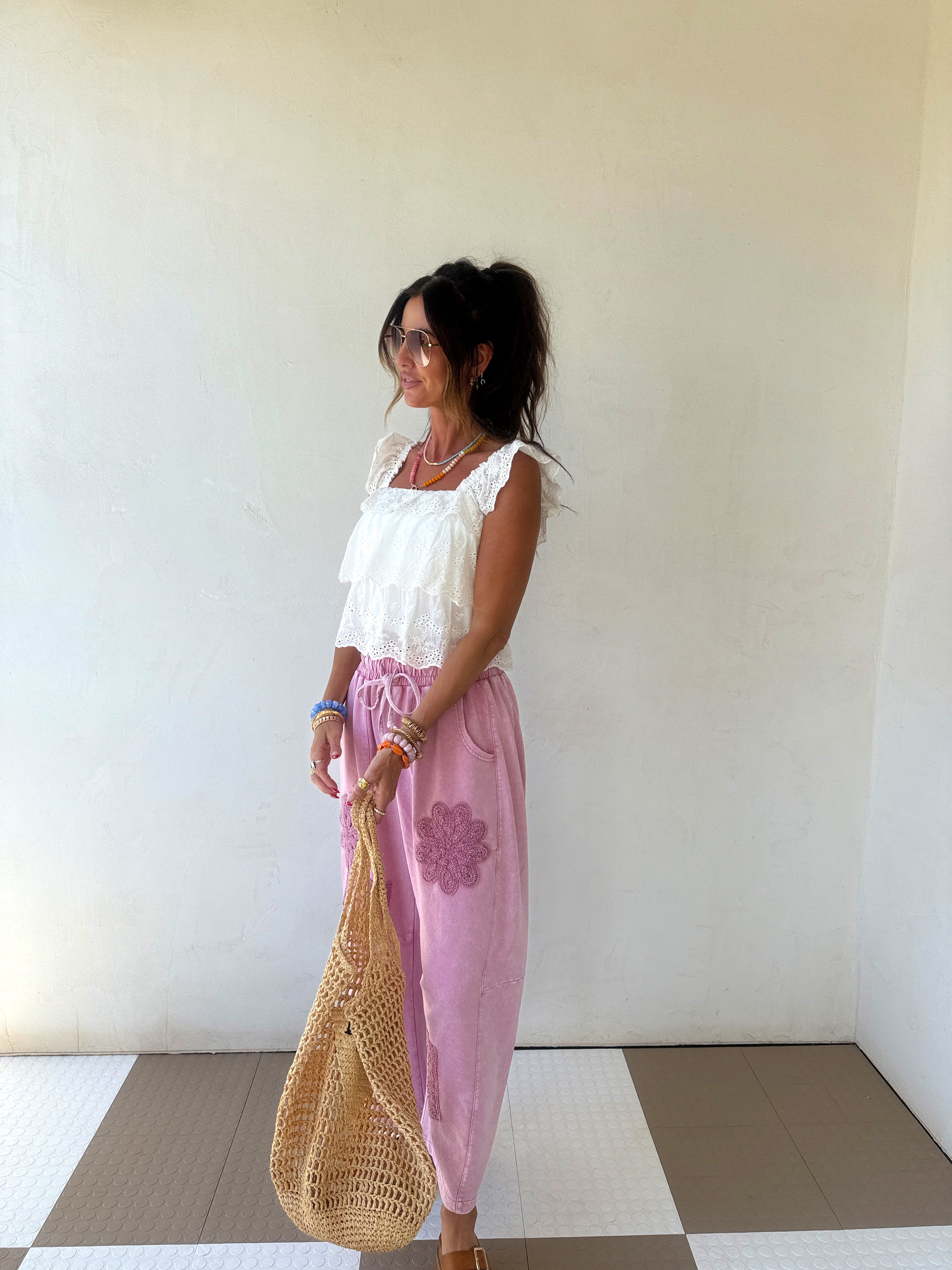 Flower Child Barrel Pants