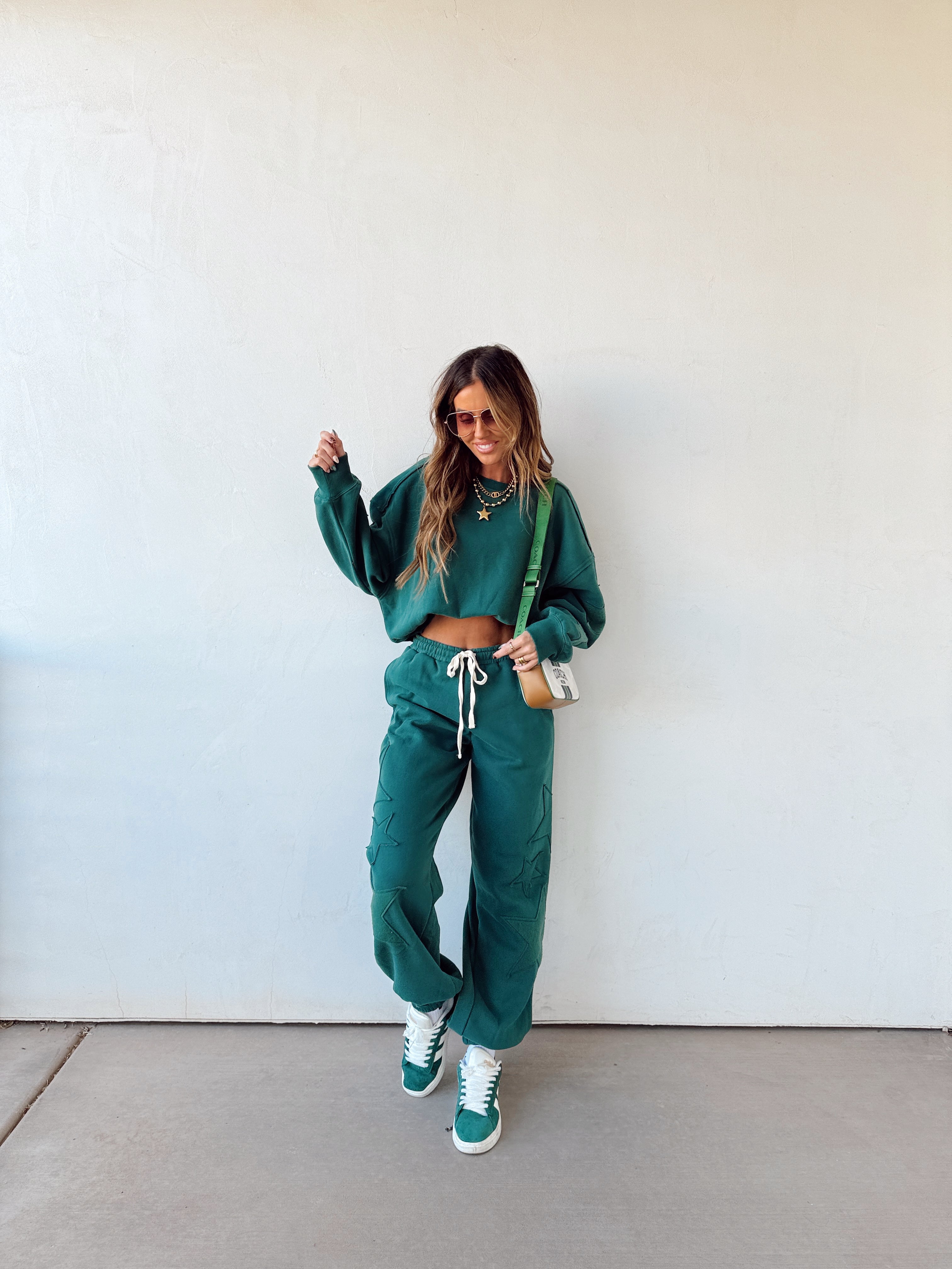 Varsity Sweat Set//Forest