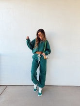 Load image into Gallery viewer, Varsity Sweat Set//Forest
