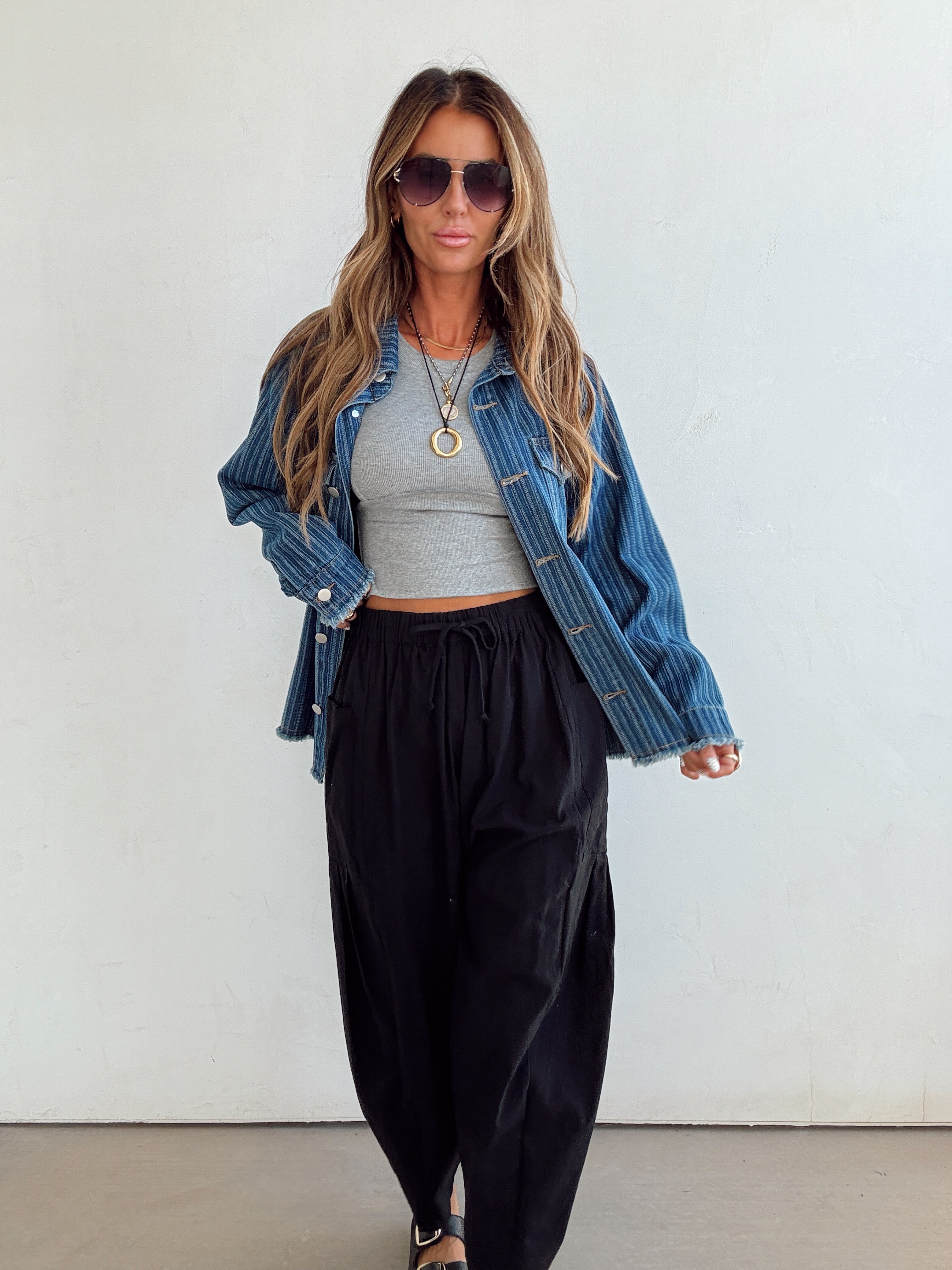 Cool And Collared Denim Jacket