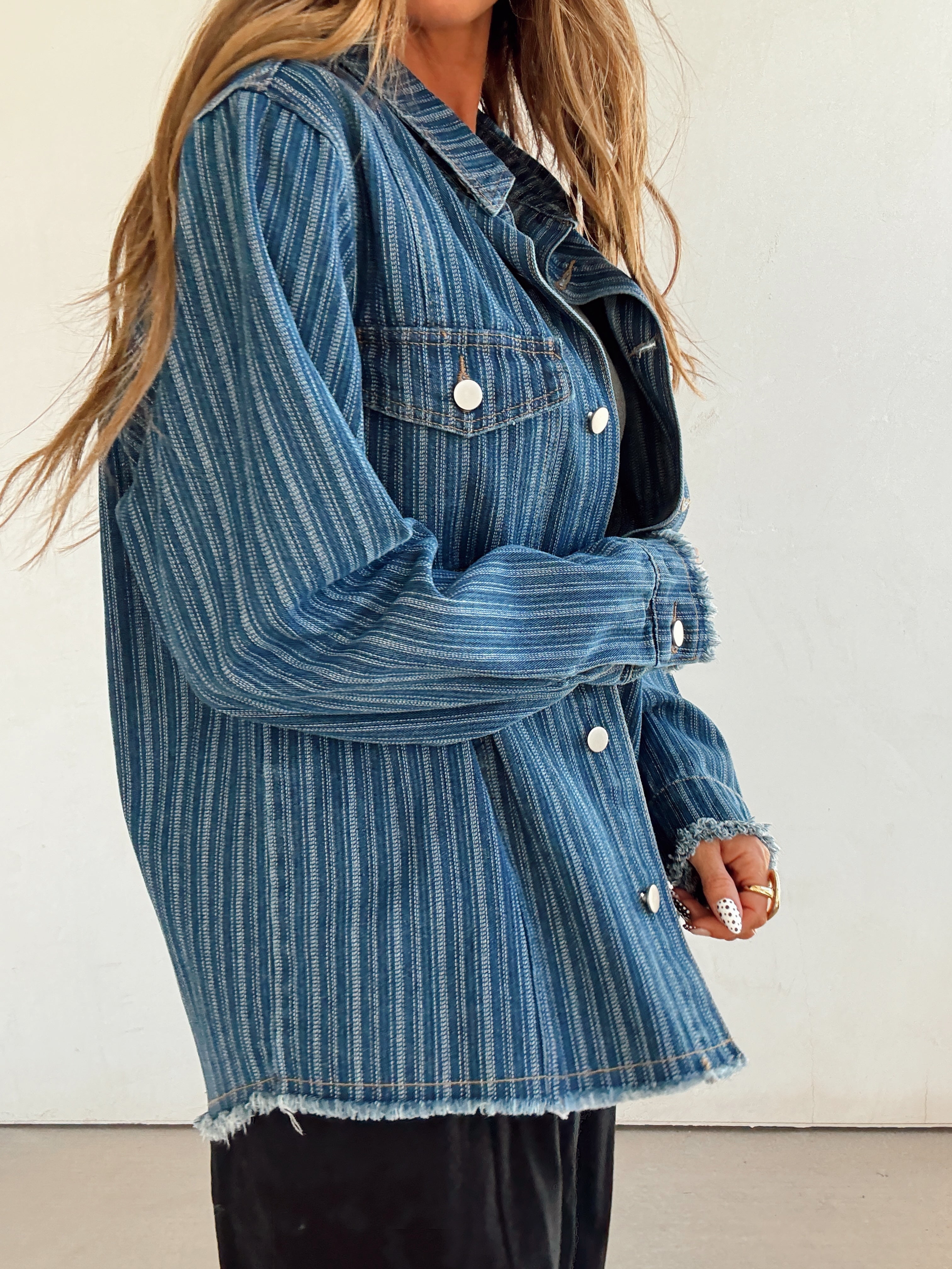 Cool And Collared Denim Jacket