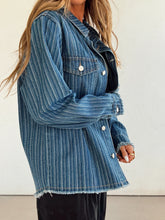 Load image into Gallery viewer, Cool And Collared Denim Jacket
