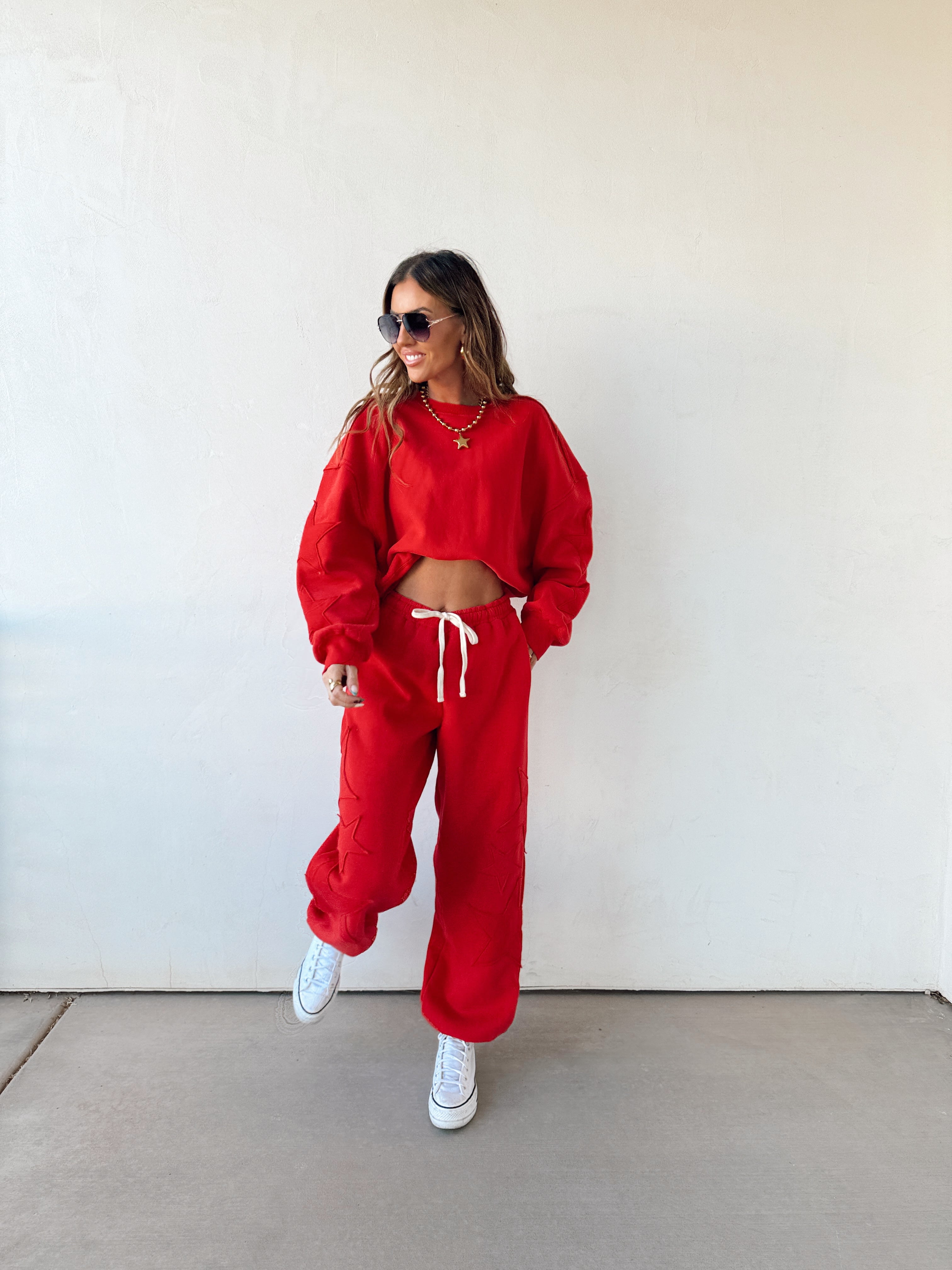 Varsity Sweat Set//Red