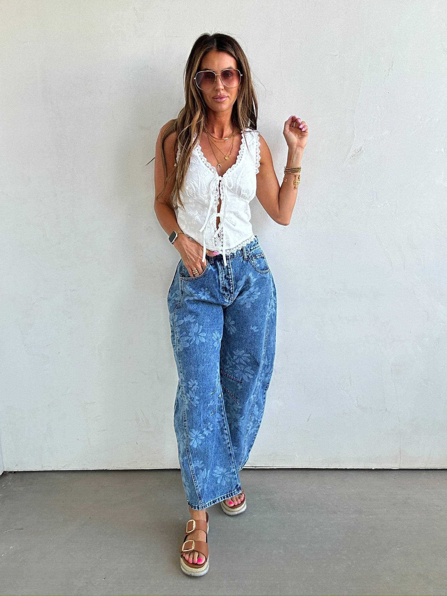 Day To Day Floral Jeans