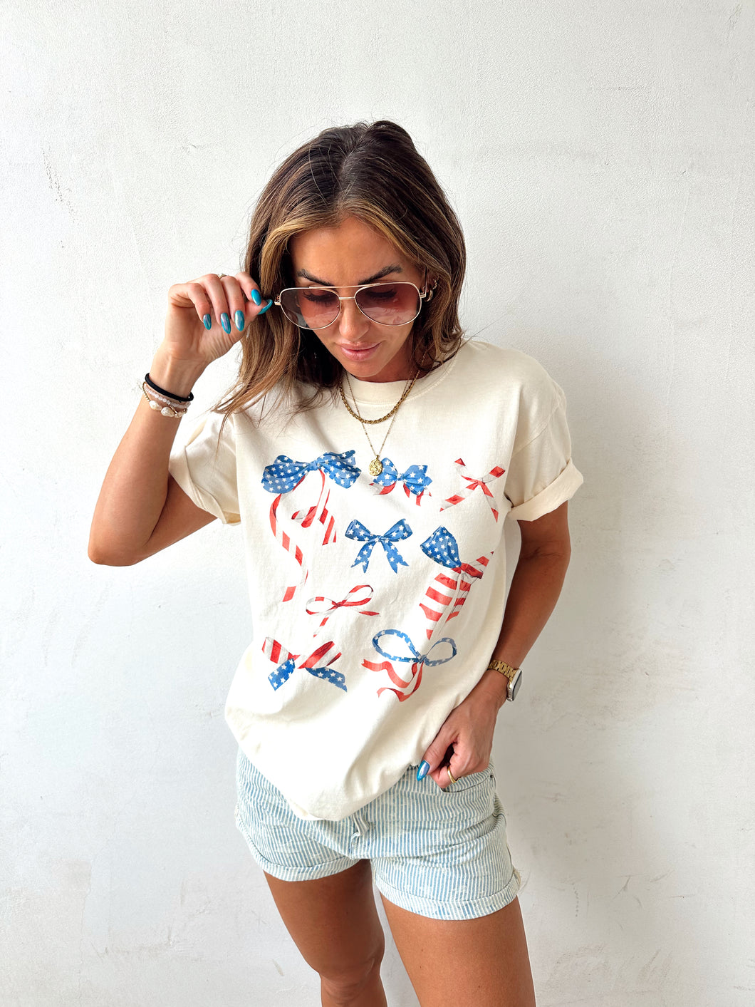 USA Coquette Bow Graphic Tee