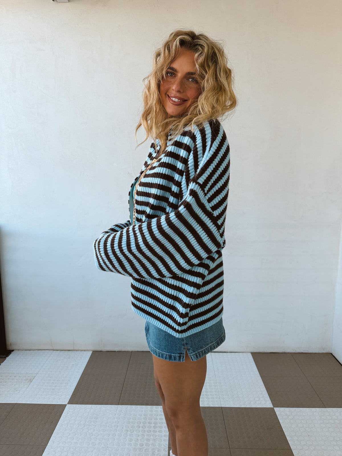 Zane Striped Zipup