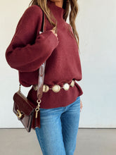 Load image into Gallery viewer, Burgundy Moon Sweater
