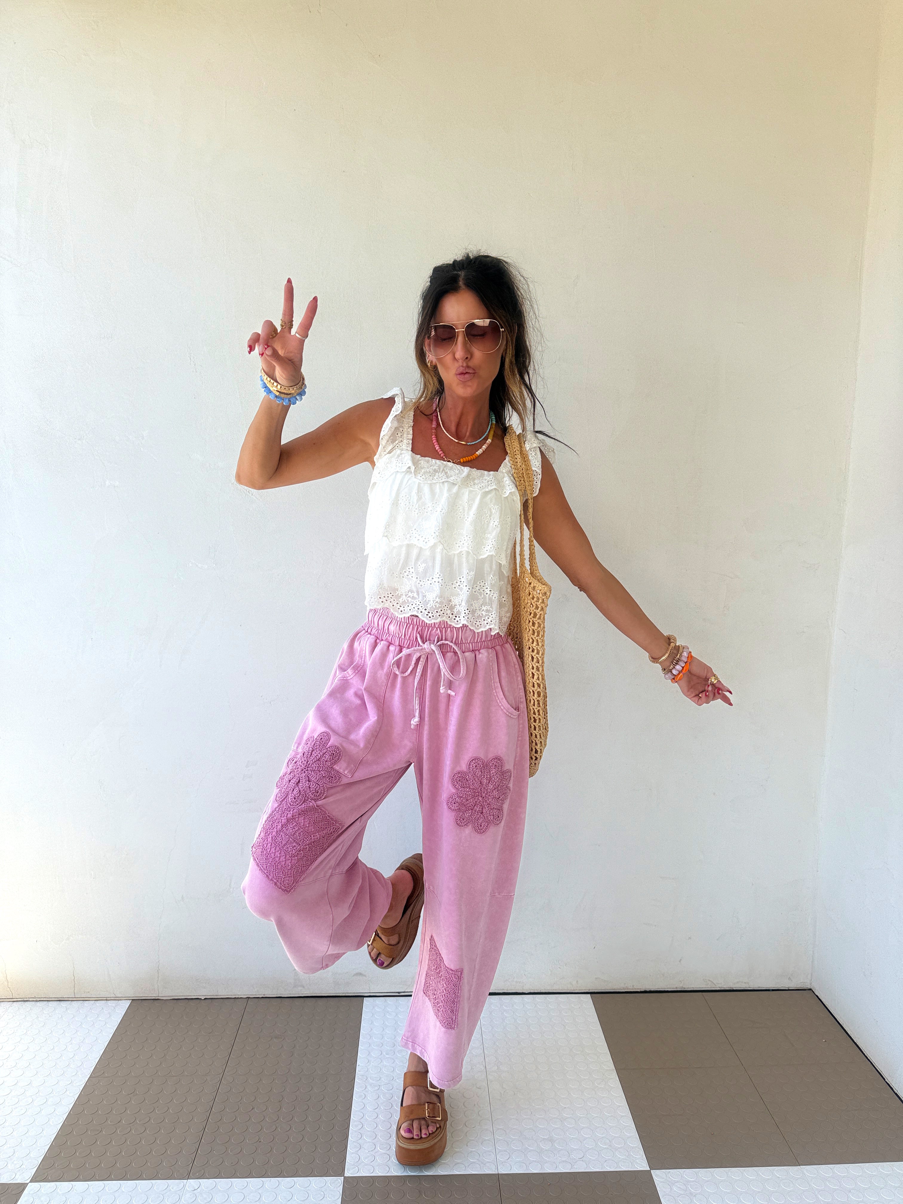 Flower Child Barrel Pants